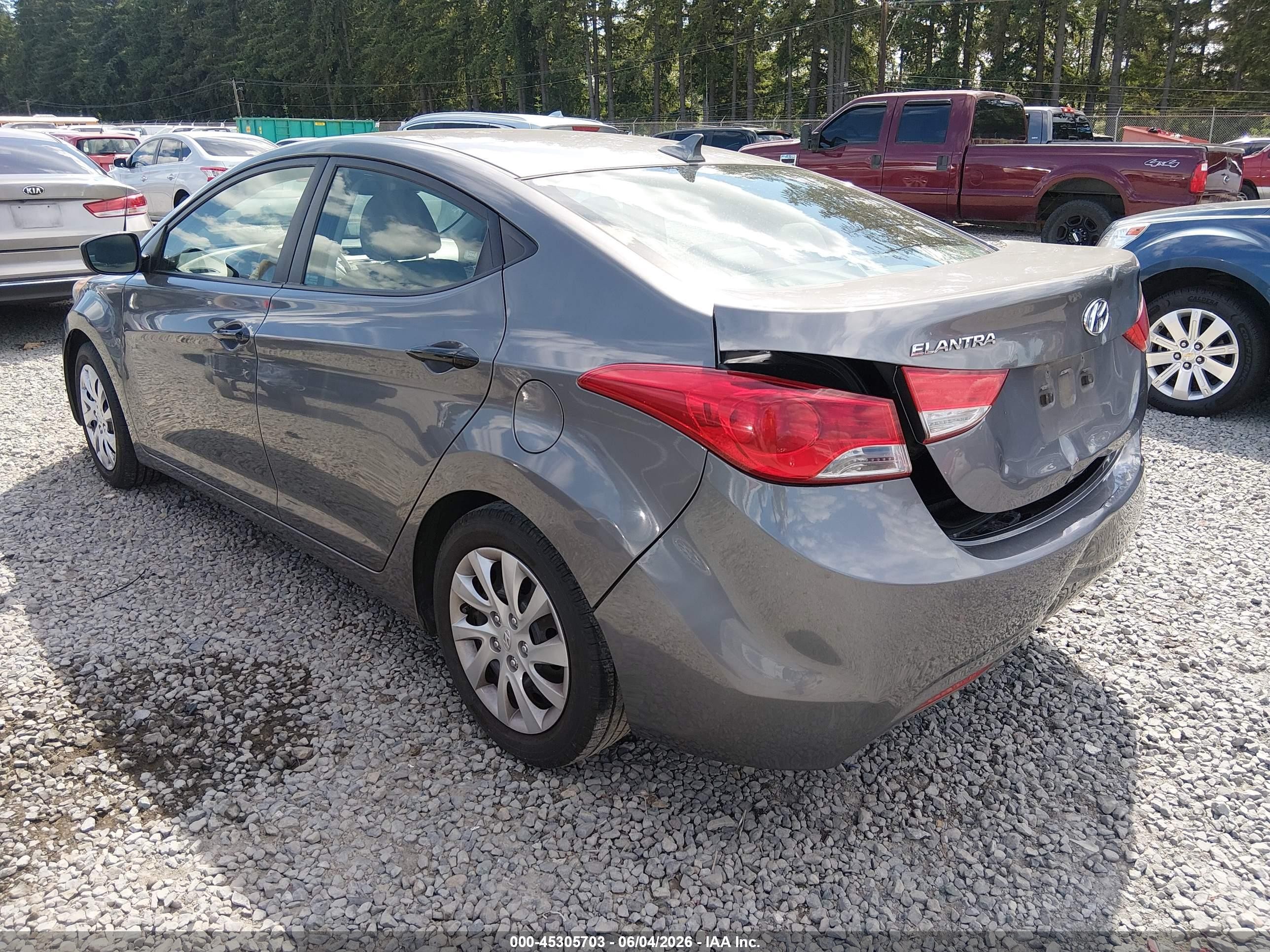 2012 Hyundai Elantra Gls Gray vin: 5NPDH4AE5CH114210