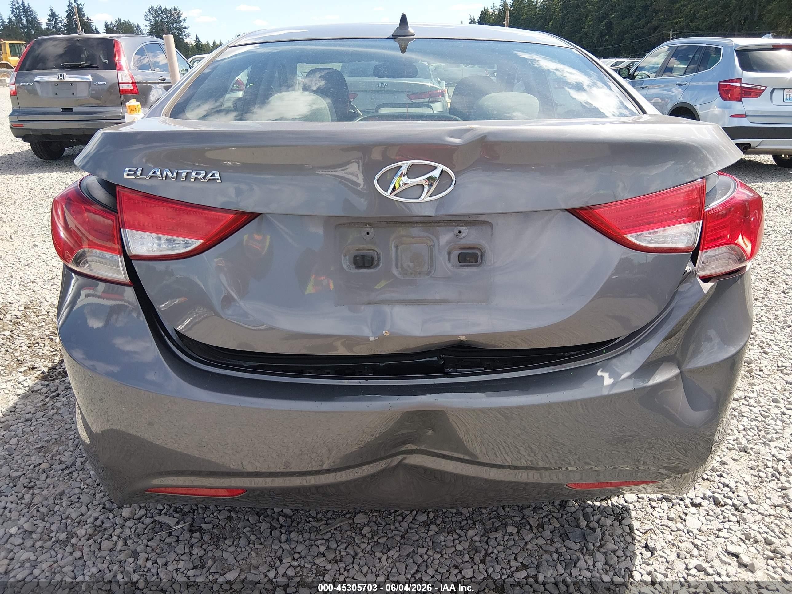 2012 Hyundai Elantra Gls Gray vin: 5NPDH4AE5CH114210