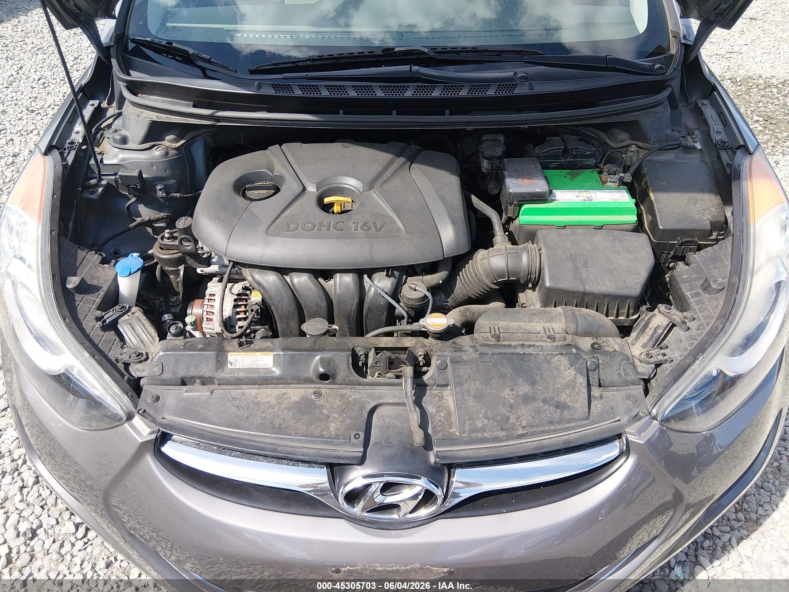 2012 Hyundai Elantra Gls Gray vin: 5NPDH4AE5CH114210