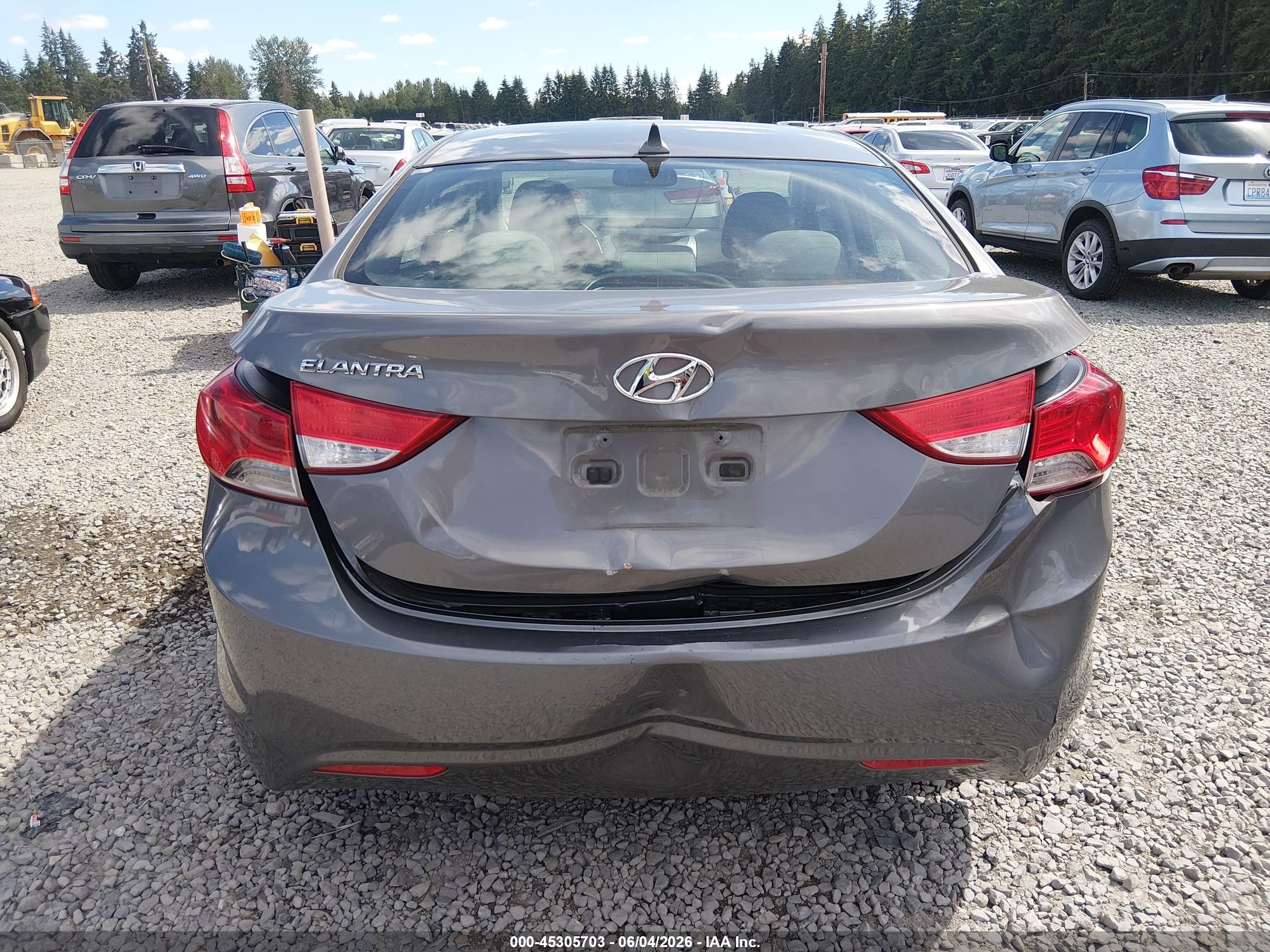 2012 Hyundai Elantra Gls Gray vin: 5NPDH4AE5CH114210