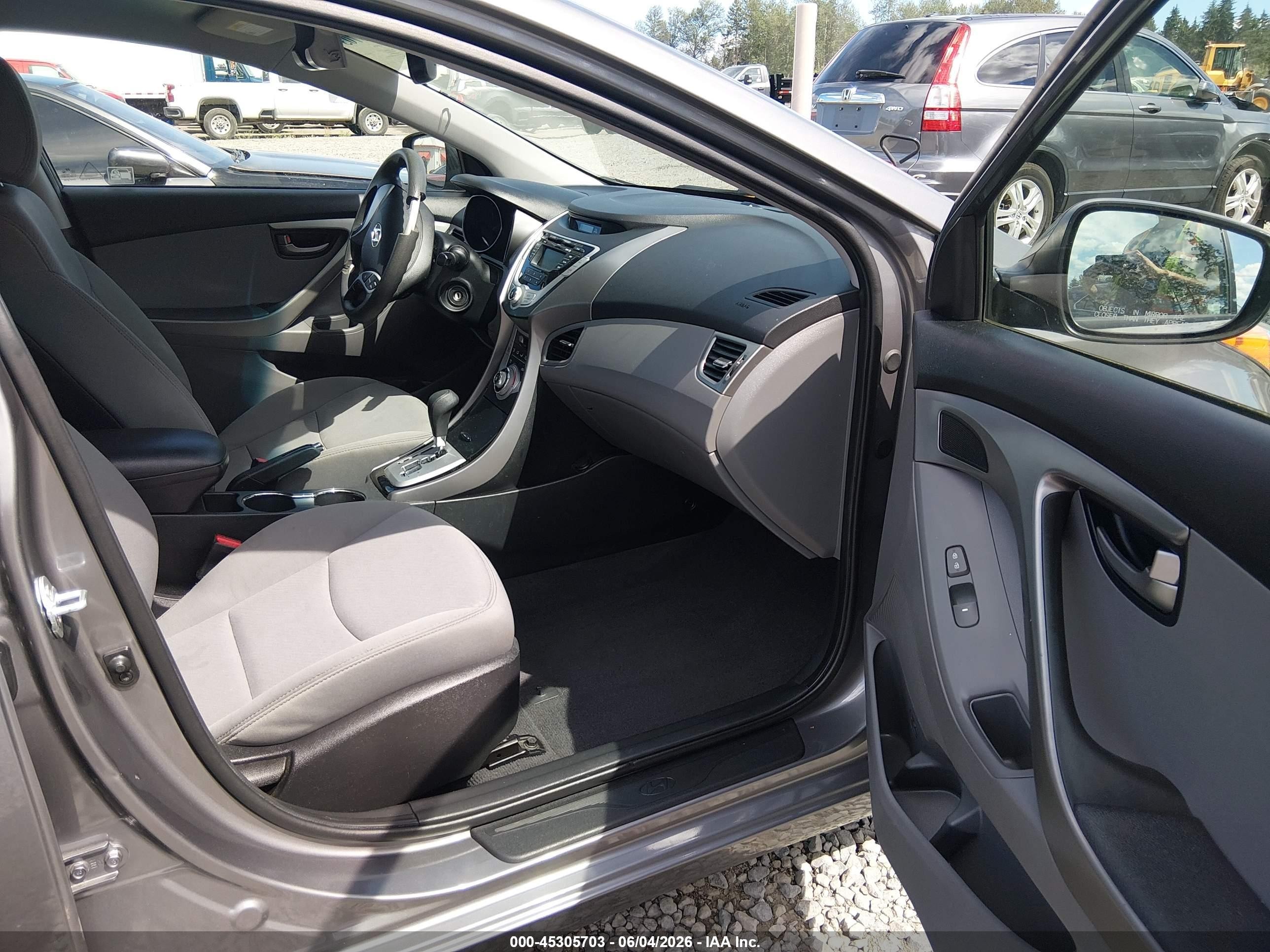 2012 Hyundai Elantra Gls Gray vin: 5NPDH4AE5CH114210