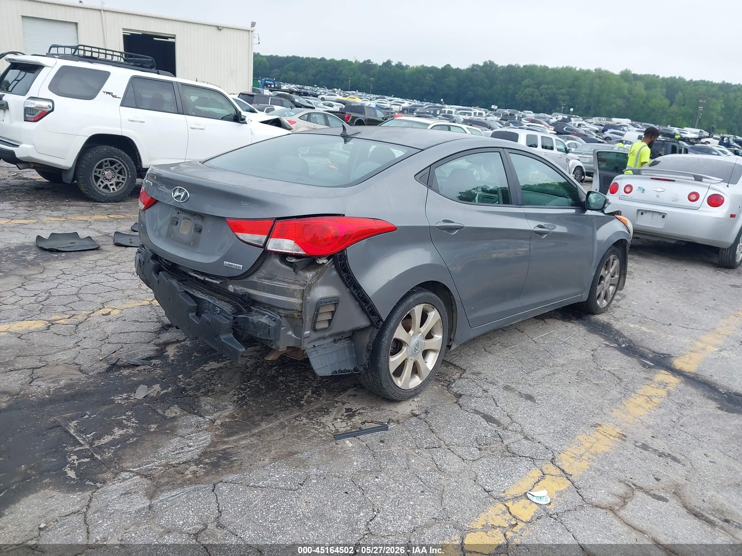 2012 Hyundai Elantra Limited Gray vin: 5NPDH4AE5CH116569