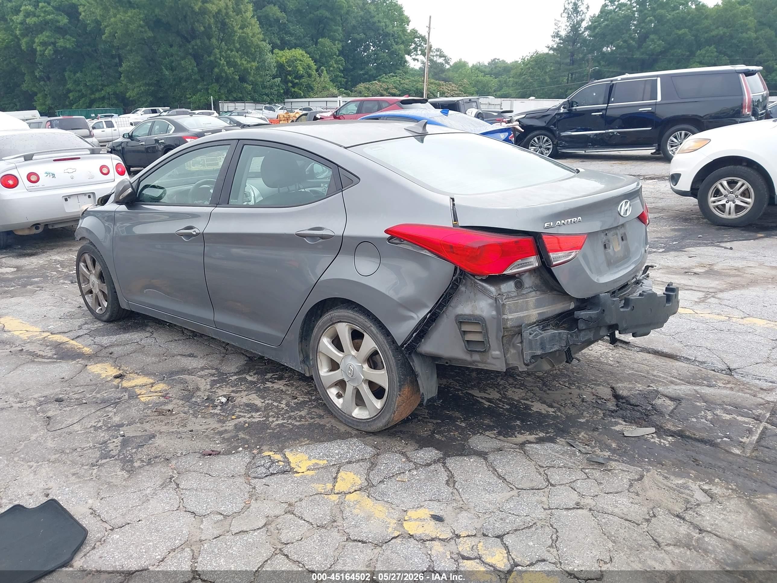 2012 Hyundai Elantra Limited Gray vin: 5NPDH4AE5CH116569