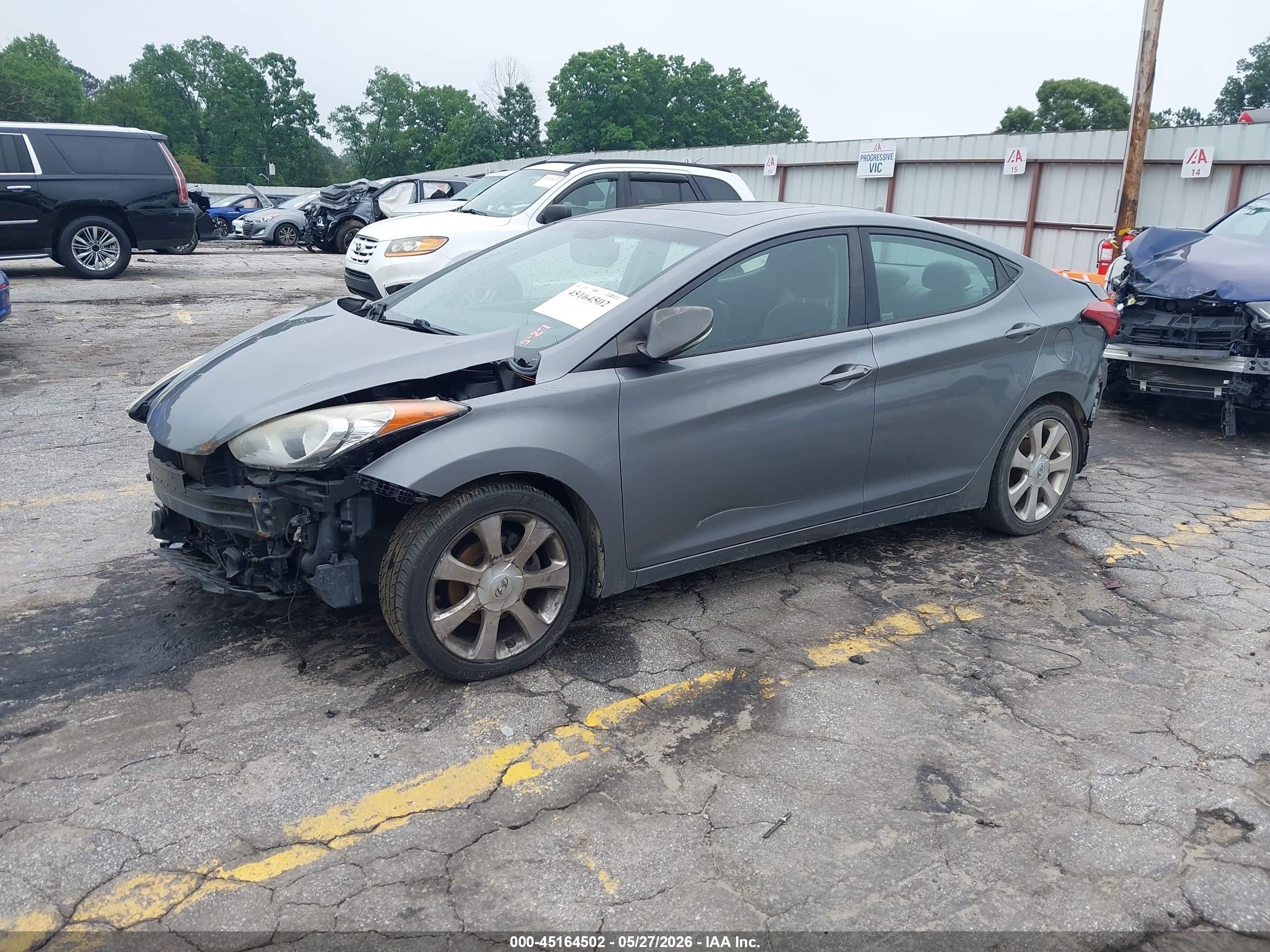 2012 Hyundai Elantra Limited Gray vin: 5NPDH4AE5CH116569