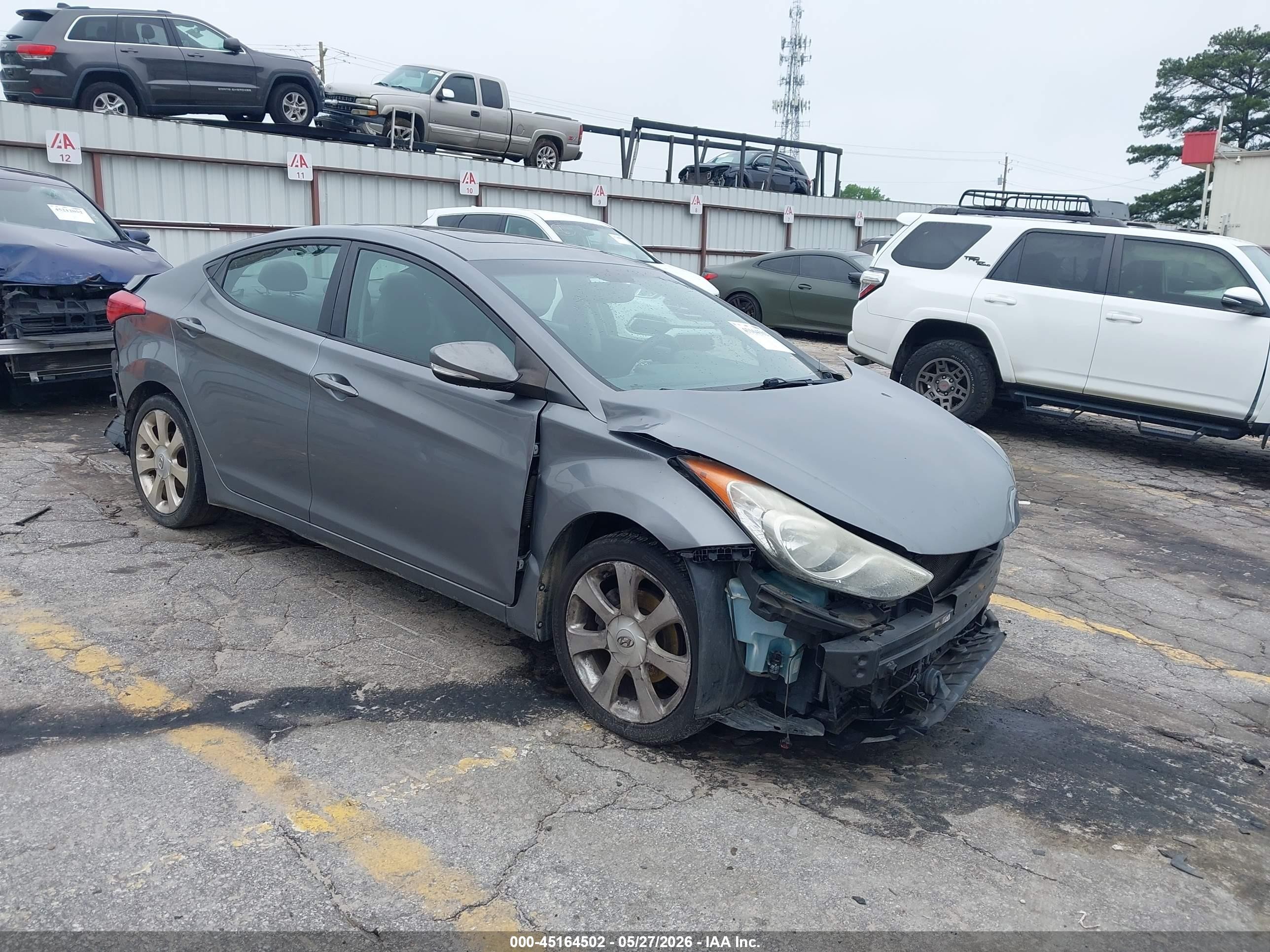 2012 Hyundai Elantra Limited Gray vin: 5NPDH4AE5CH116569