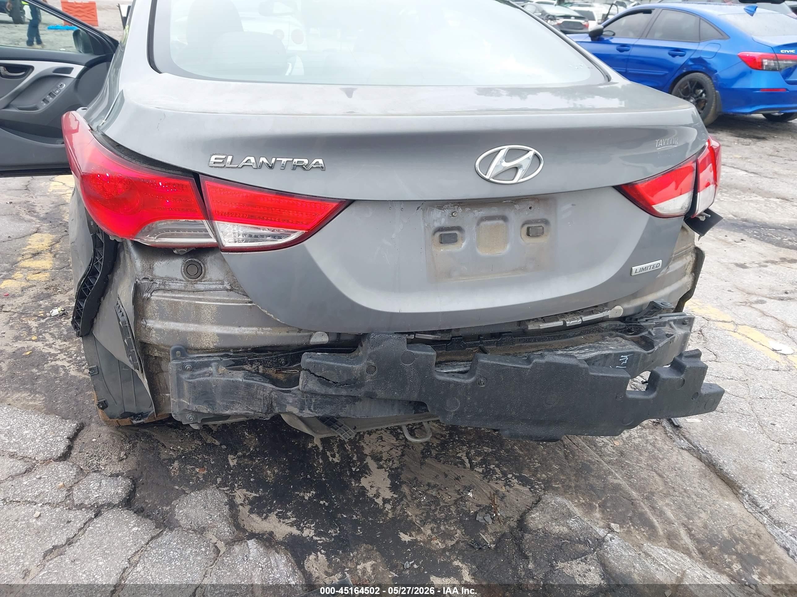 2012 Hyundai Elantra Limited Gray vin: 5NPDH4AE5CH116569