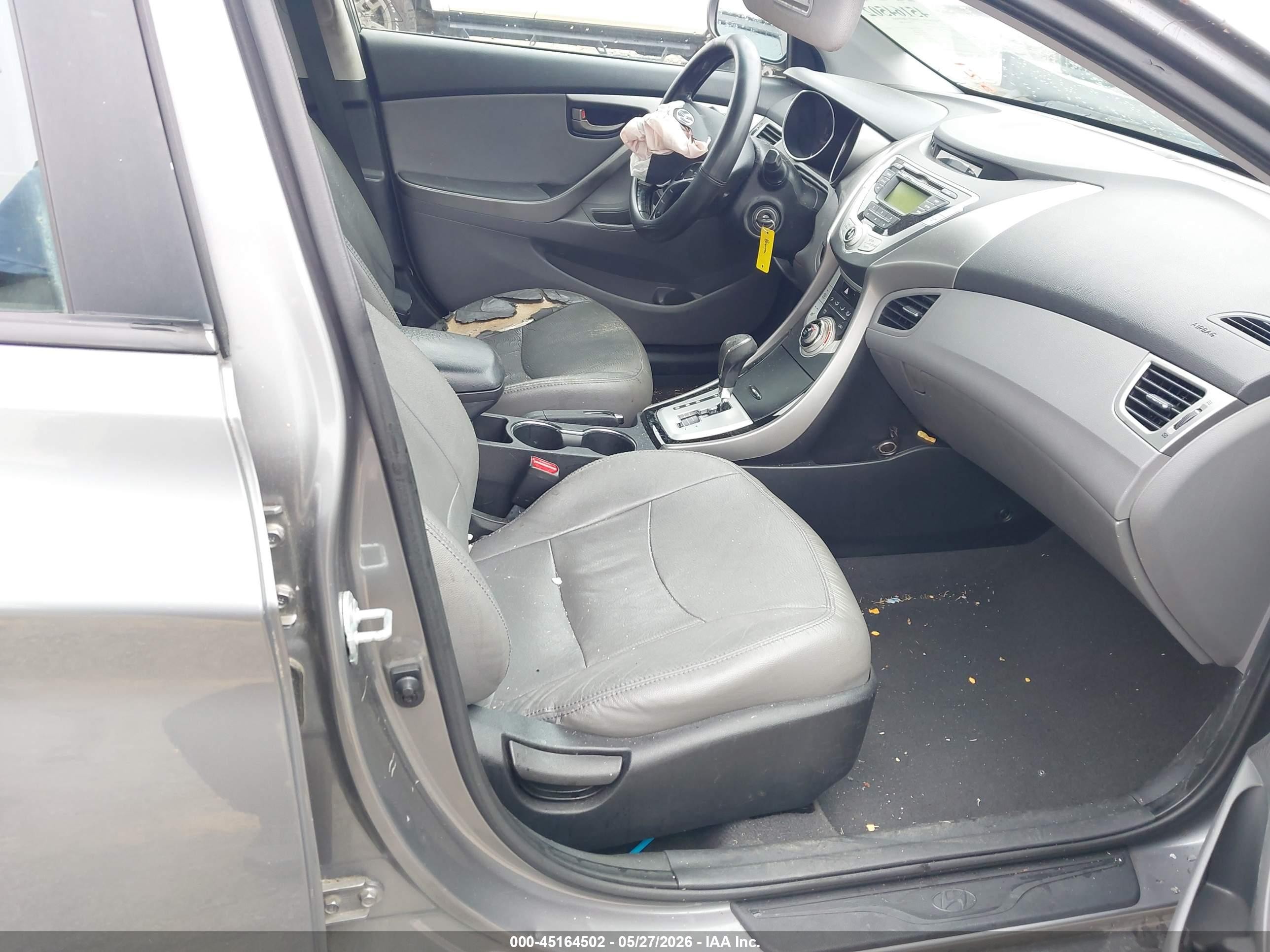 2012 Hyundai Elantra Limited Gray vin: 5NPDH4AE5CH116569