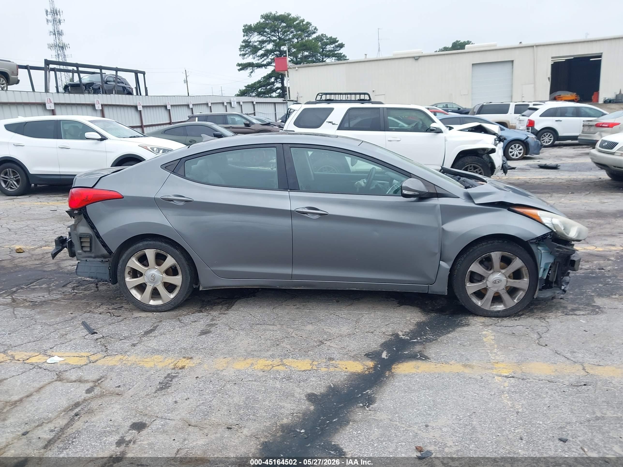 2012 Hyundai Elantra Limited Gray vin: 5NPDH4AE5CH116569