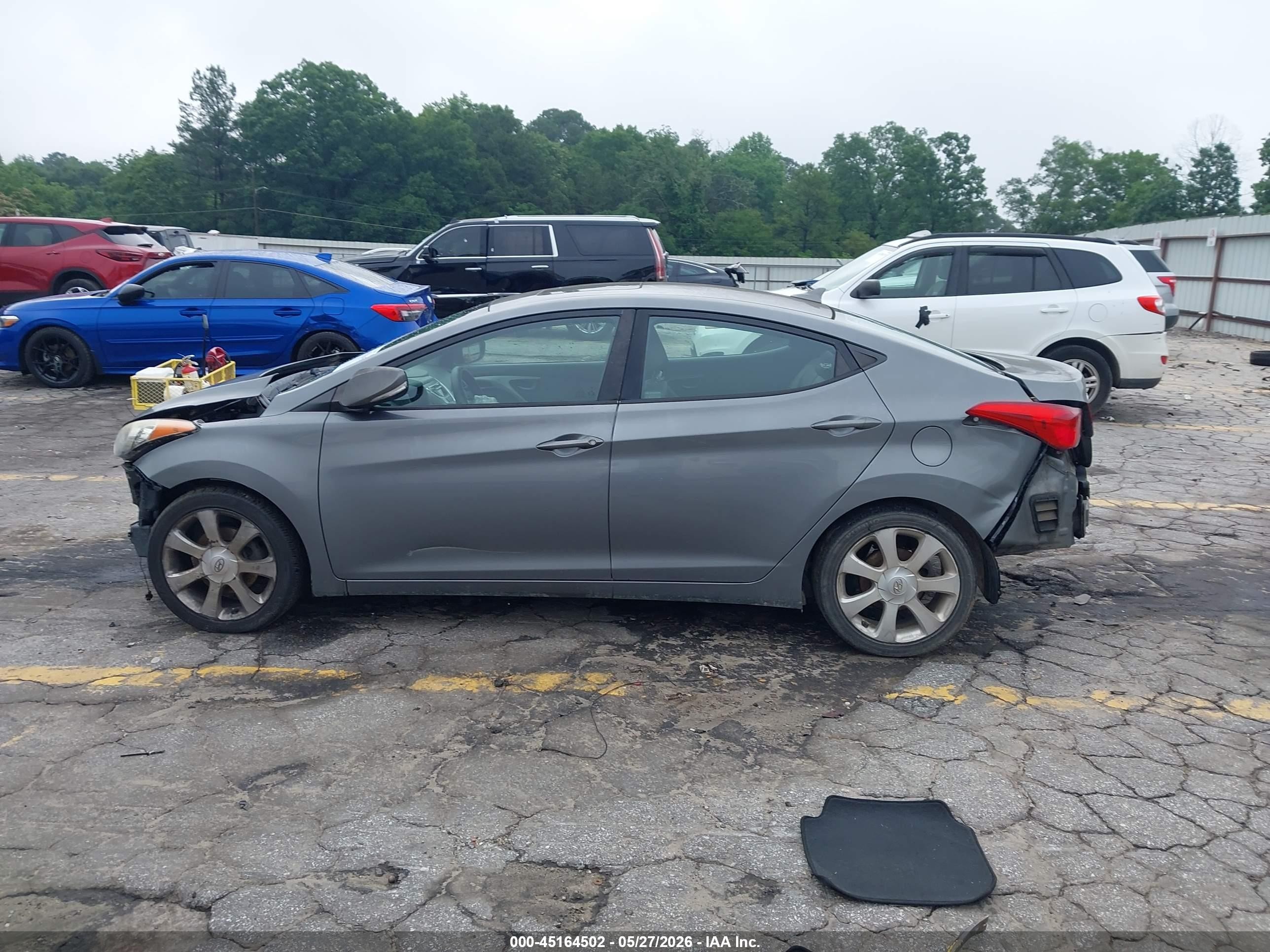 2012 Hyundai Elantra Limited Gray vin: 5NPDH4AE5CH116569