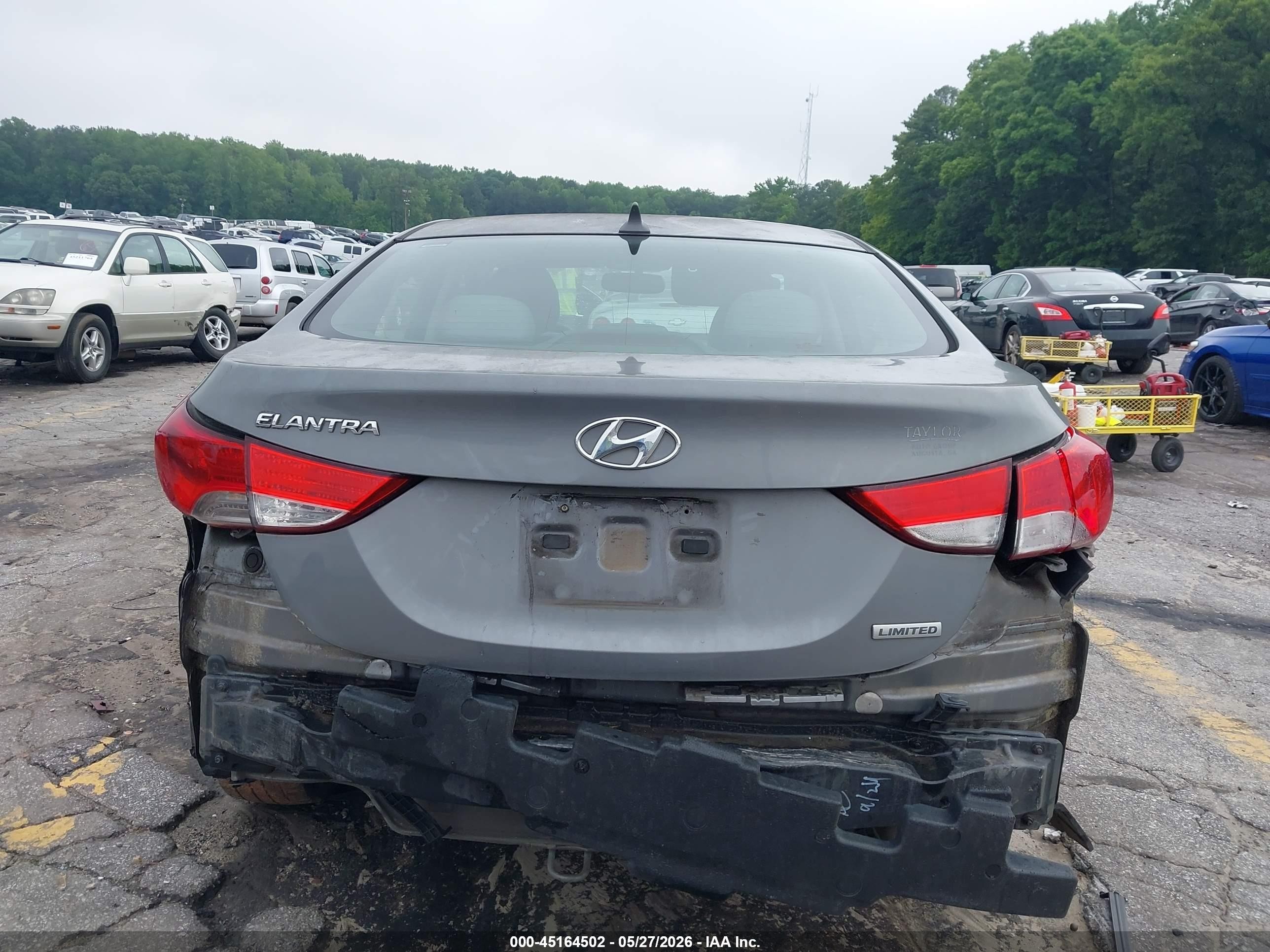 2012 Hyundai Elantra Limited Gray vin: 5NPDH4AE5CH116569