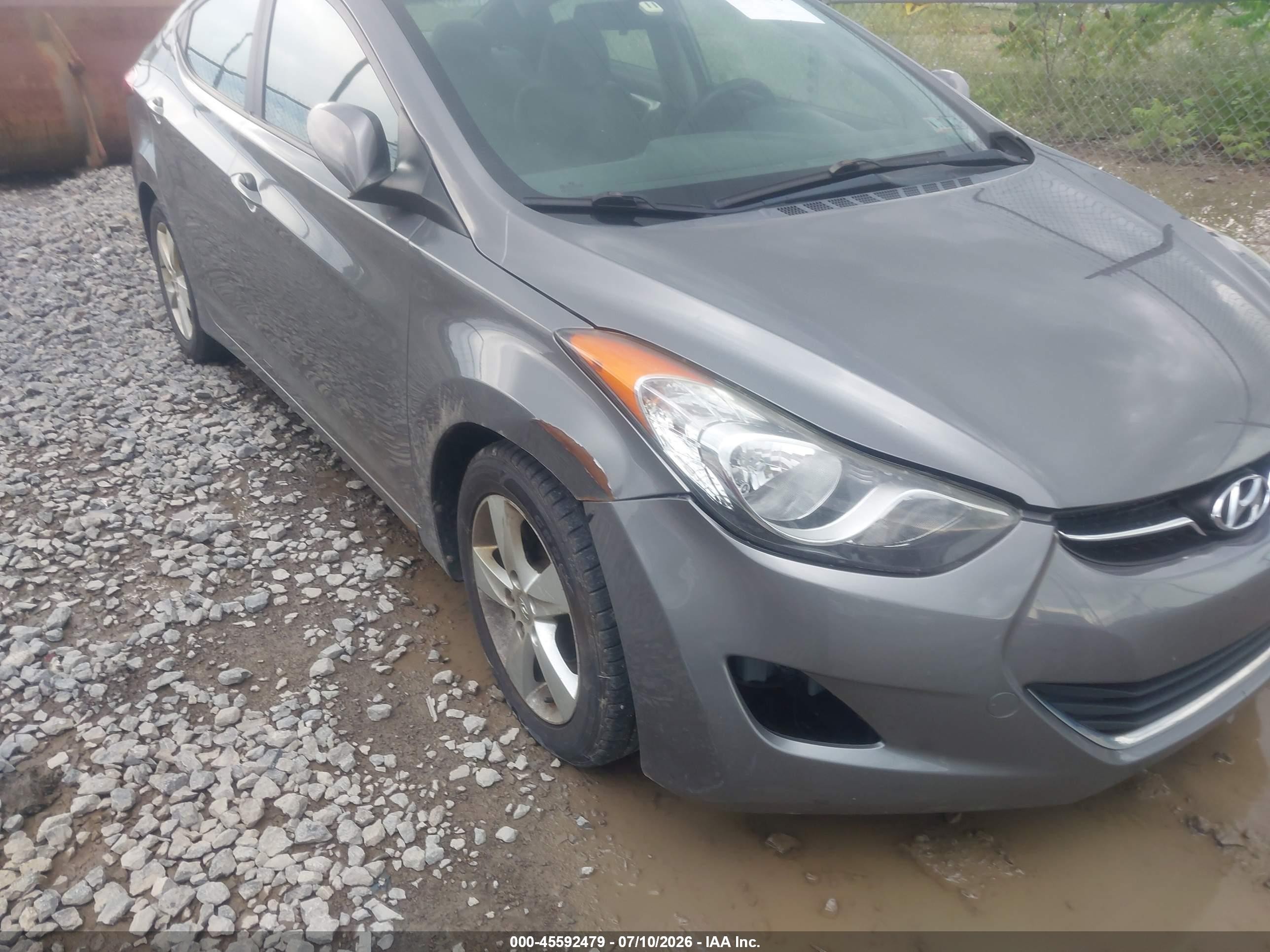 2012 Hyundai Elantra Gls Gray vin: 5NPDH4AE5CH117608