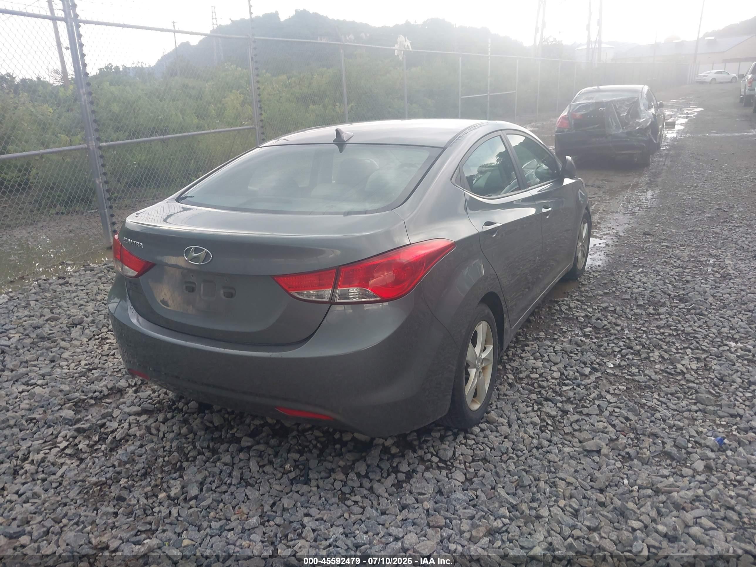 2012 Hyundai Elantra Gls Gray vin: 5NPDH4AE5CH117608