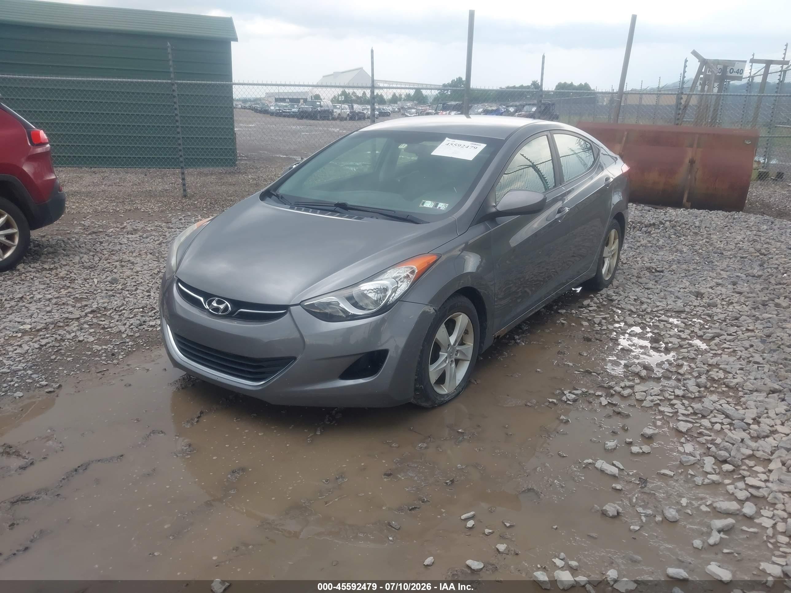 2012 Hyundai Elantra Gls Gray vin: 5NPDH4AE5CH117608