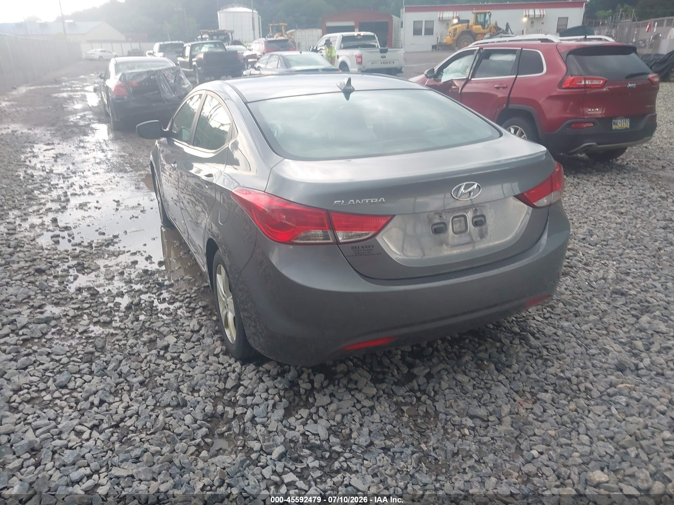 2012 Hyundai Elantra Gls Gray vin: 5NPDH4AE5CH117608