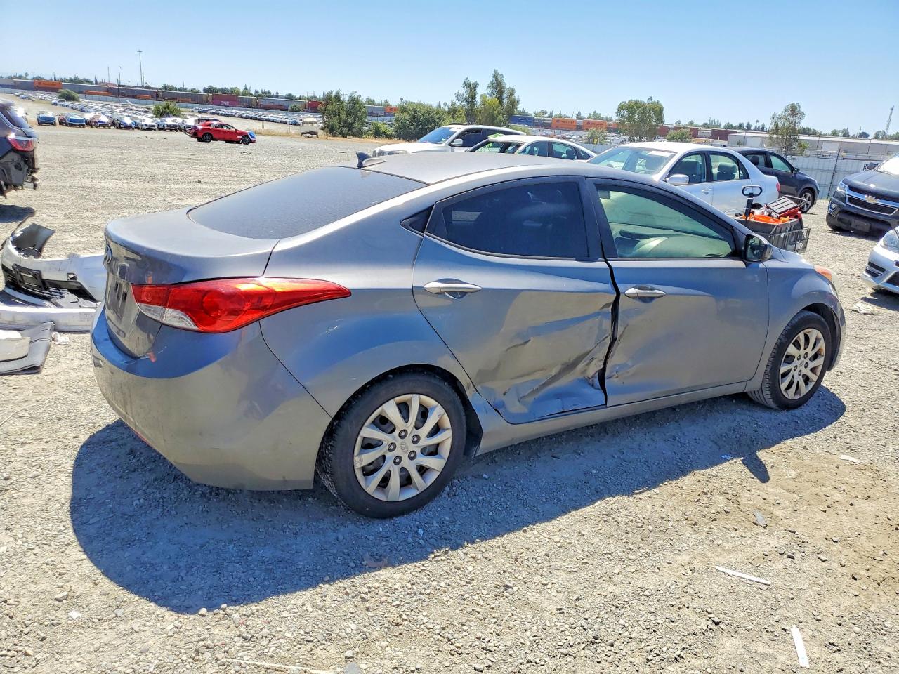 2012 Hyundai Elantra Gls Gray vin: 5NPDH4AE5CH120606