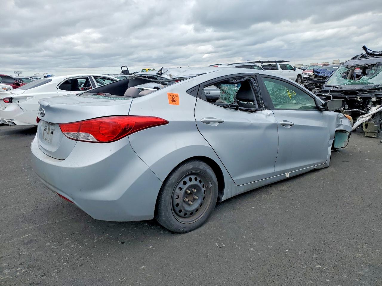 2012 Hyundai Elantra Gls Silver vin: 5NPDH4AE5CH125952