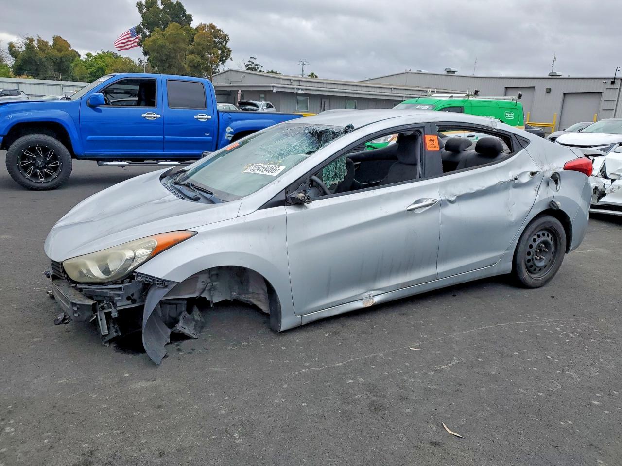 2012 Hyundai Elantra Gls Silver vin: 5NPDH4AE5CH125952