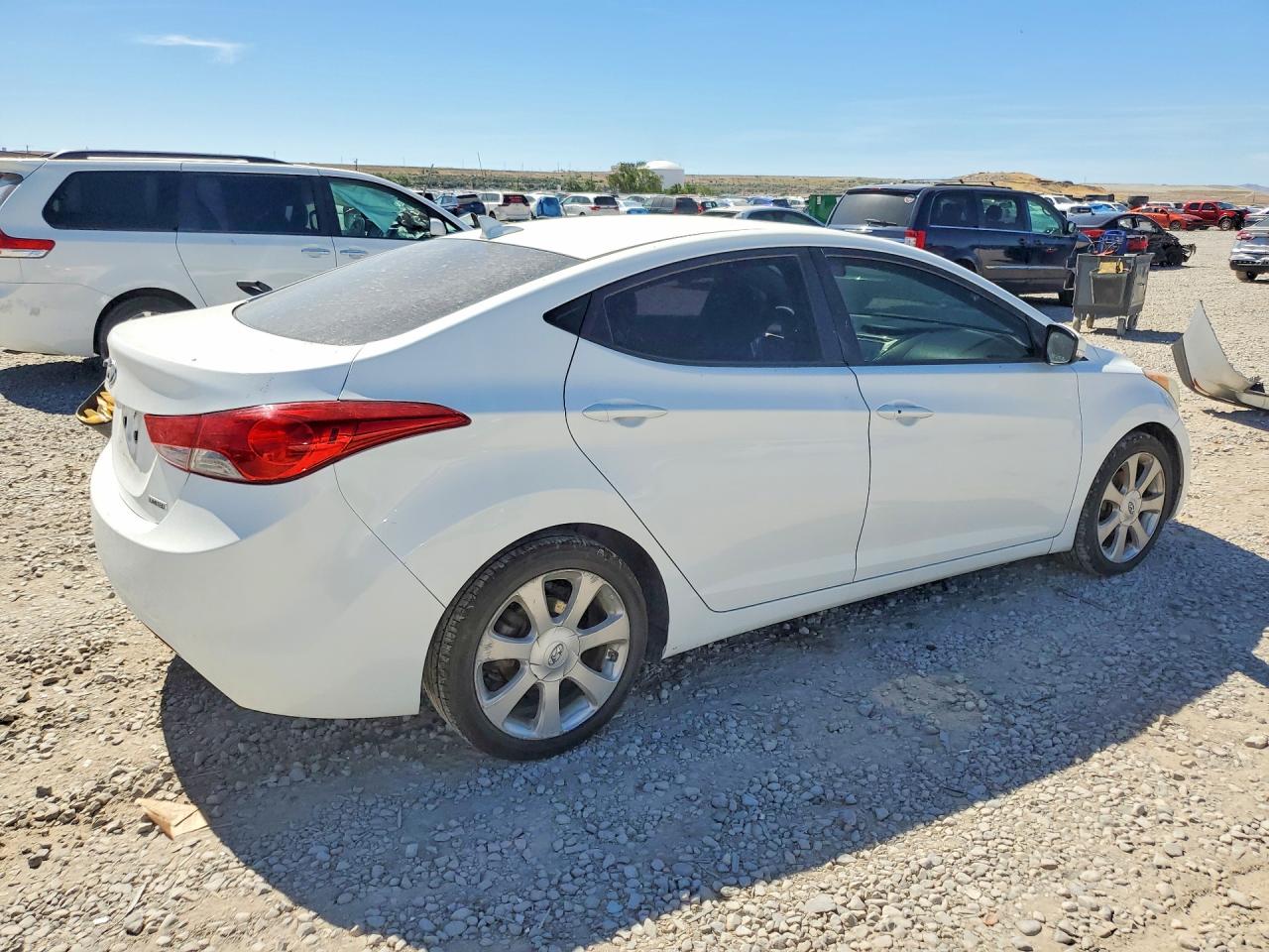 2012 Hyundai Elantra Limited White vin: 5NPDH4AE5CH129337