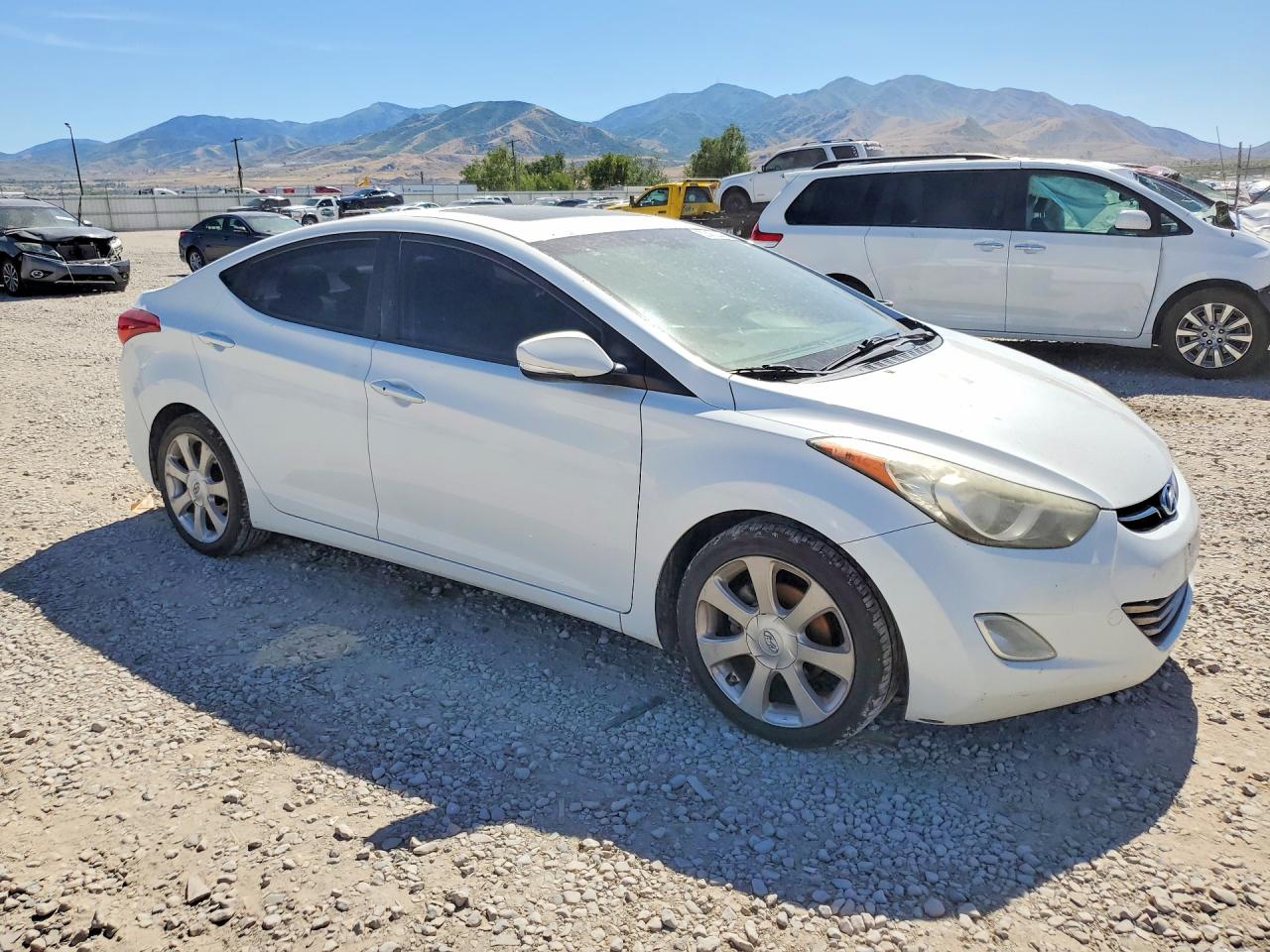 2012 Hyundai Elantra Limited White vin: 5NPDH4AE5CH129337