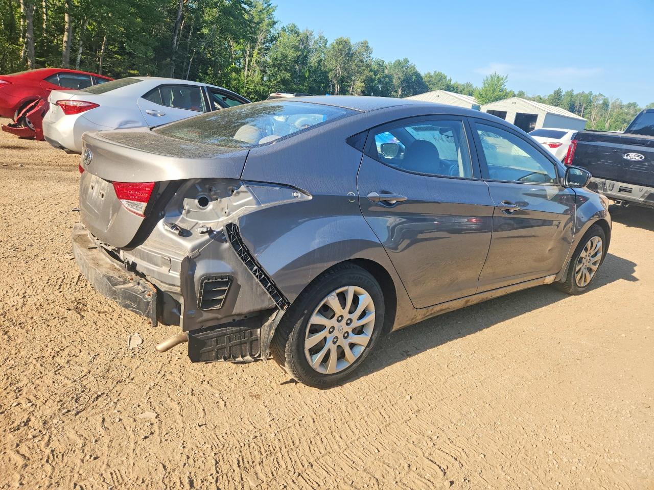 2012 Hyundai Elantra Gls Gray vin: 5NPDH4AE5CH130665
