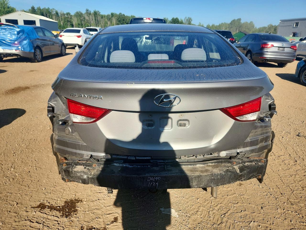 2012 Hyundai Elantra Gls Gray vin: 5NPDH4AE5CH130665