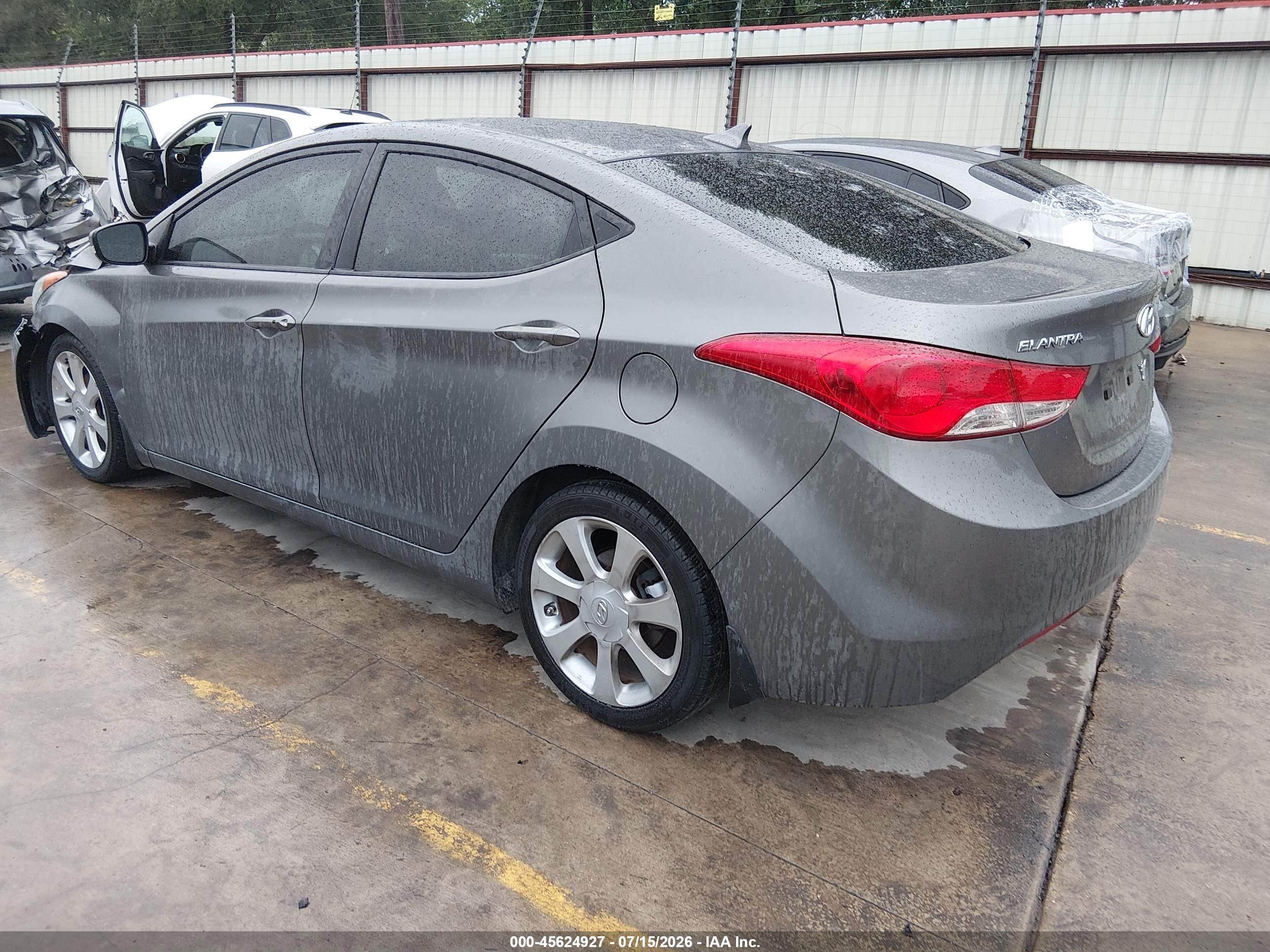 2012 Hyundai Elantra Limited Серый vin: 5NPDH4AE5CH131279
