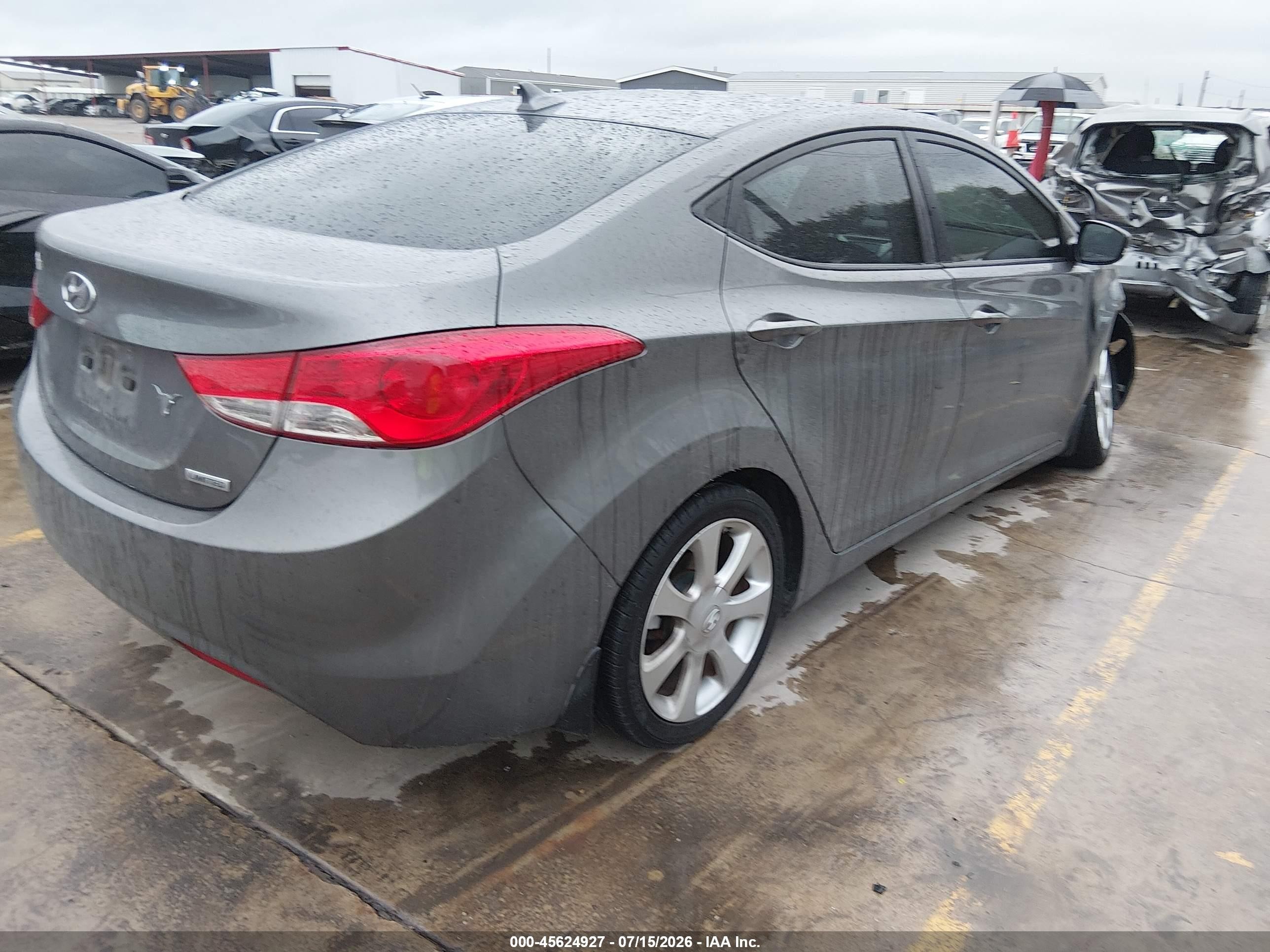 2012 Hyundai Elantra Limited Серый vin: 5NPDH4AE5CH131279