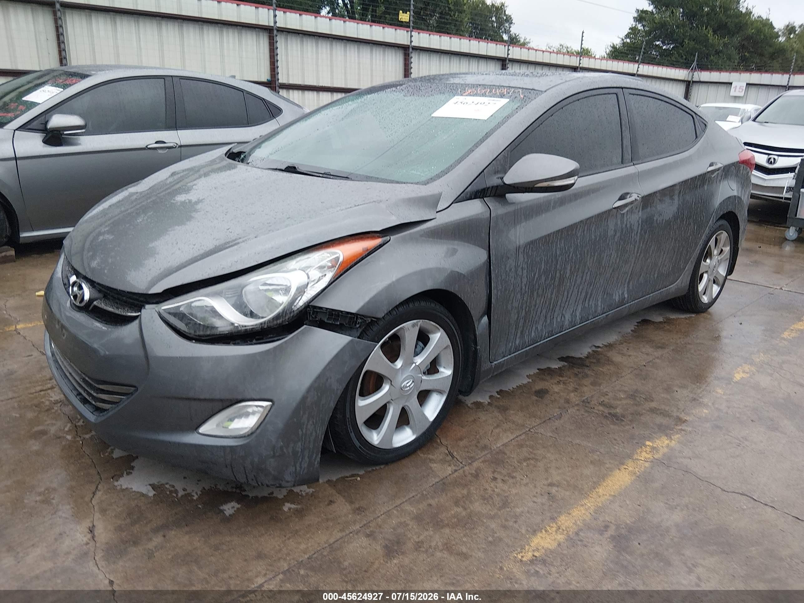 2012 Hyundai Elantra Limited Серый vin: 5NPDH4AE5CH131279