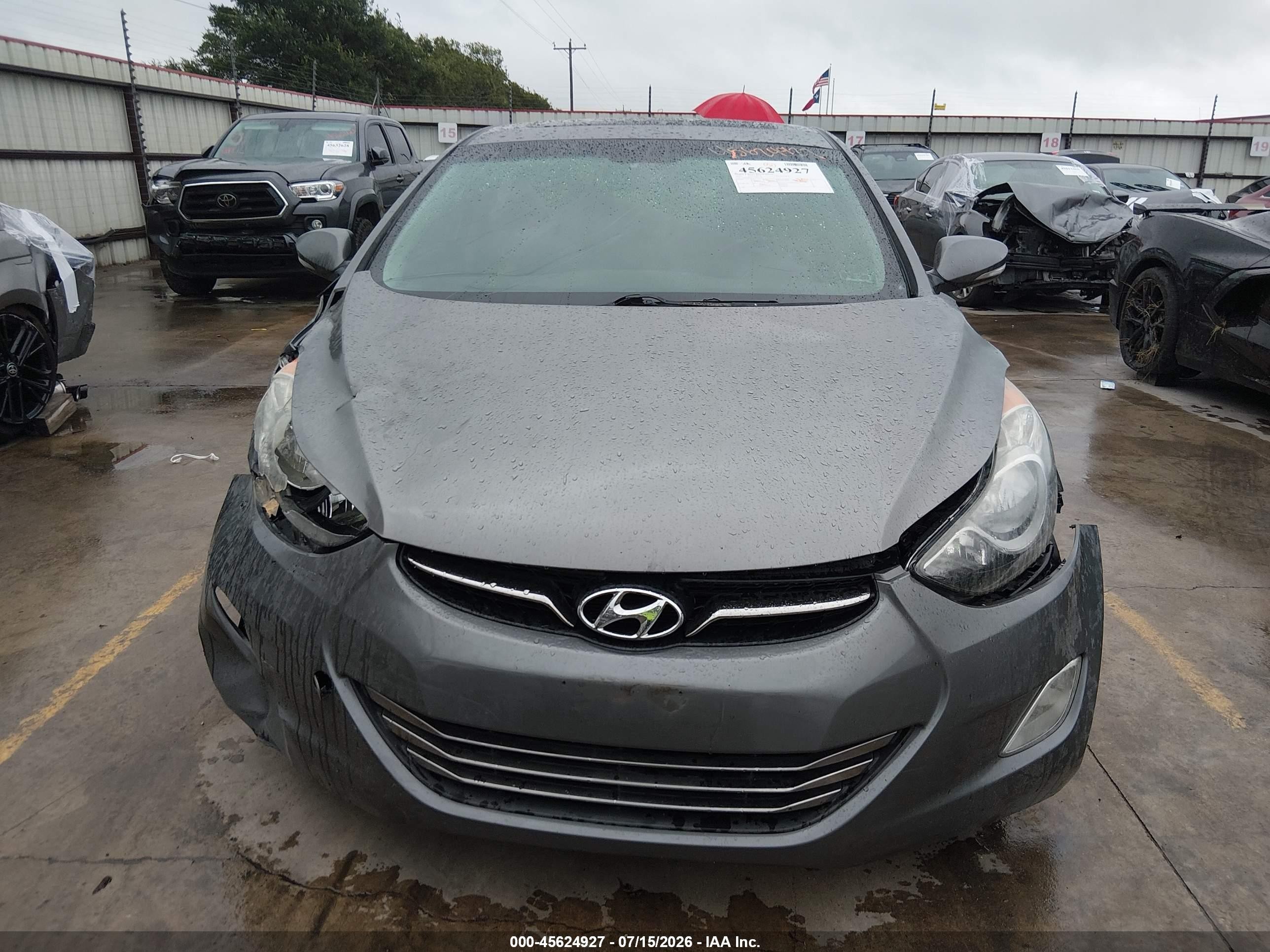 2012 Hyundai Elantra Limited Серый vin: 5NPDH4AE5CH131279