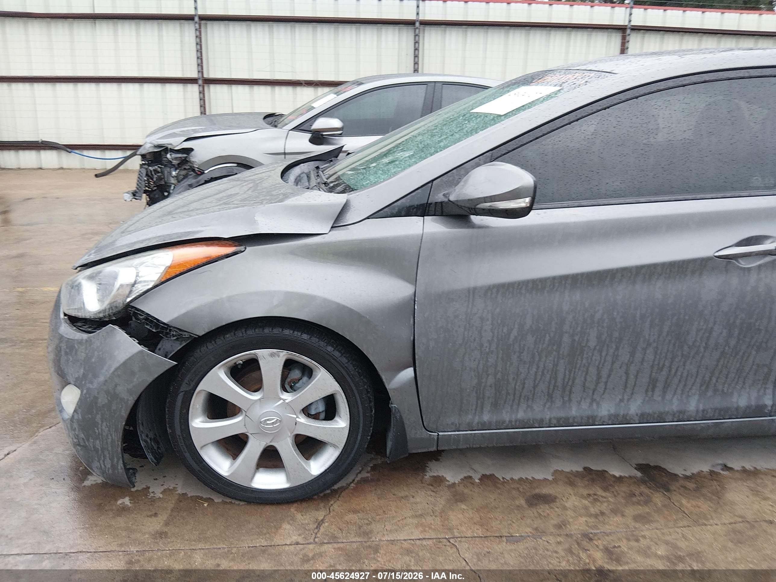 2012 Hyundai Elantra Limited Серый vin: 5NPDH4AE5CH131279