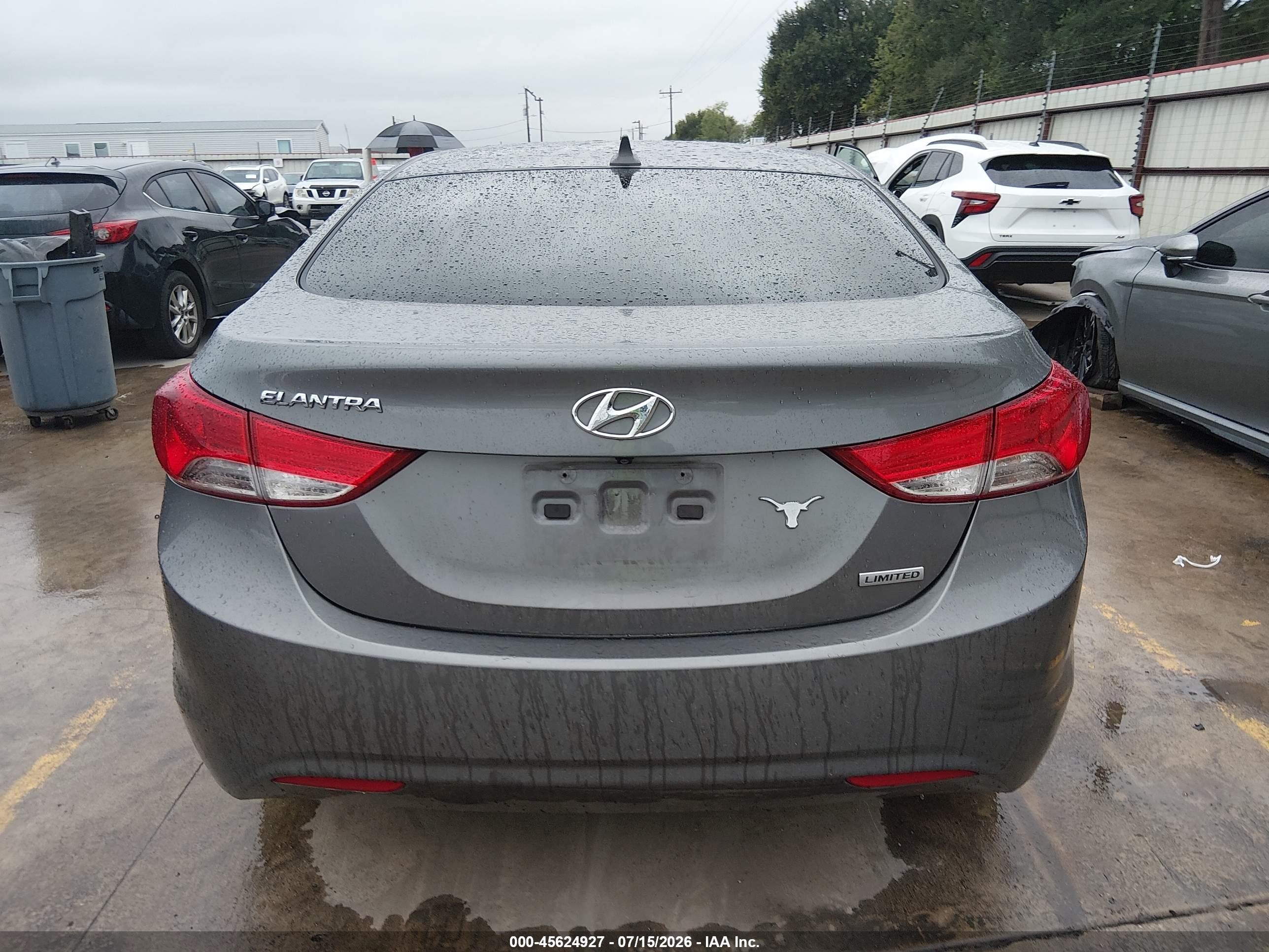 2012 Hyundai Elantra Limited Серый vin: 5NPDH4AE5CH131279