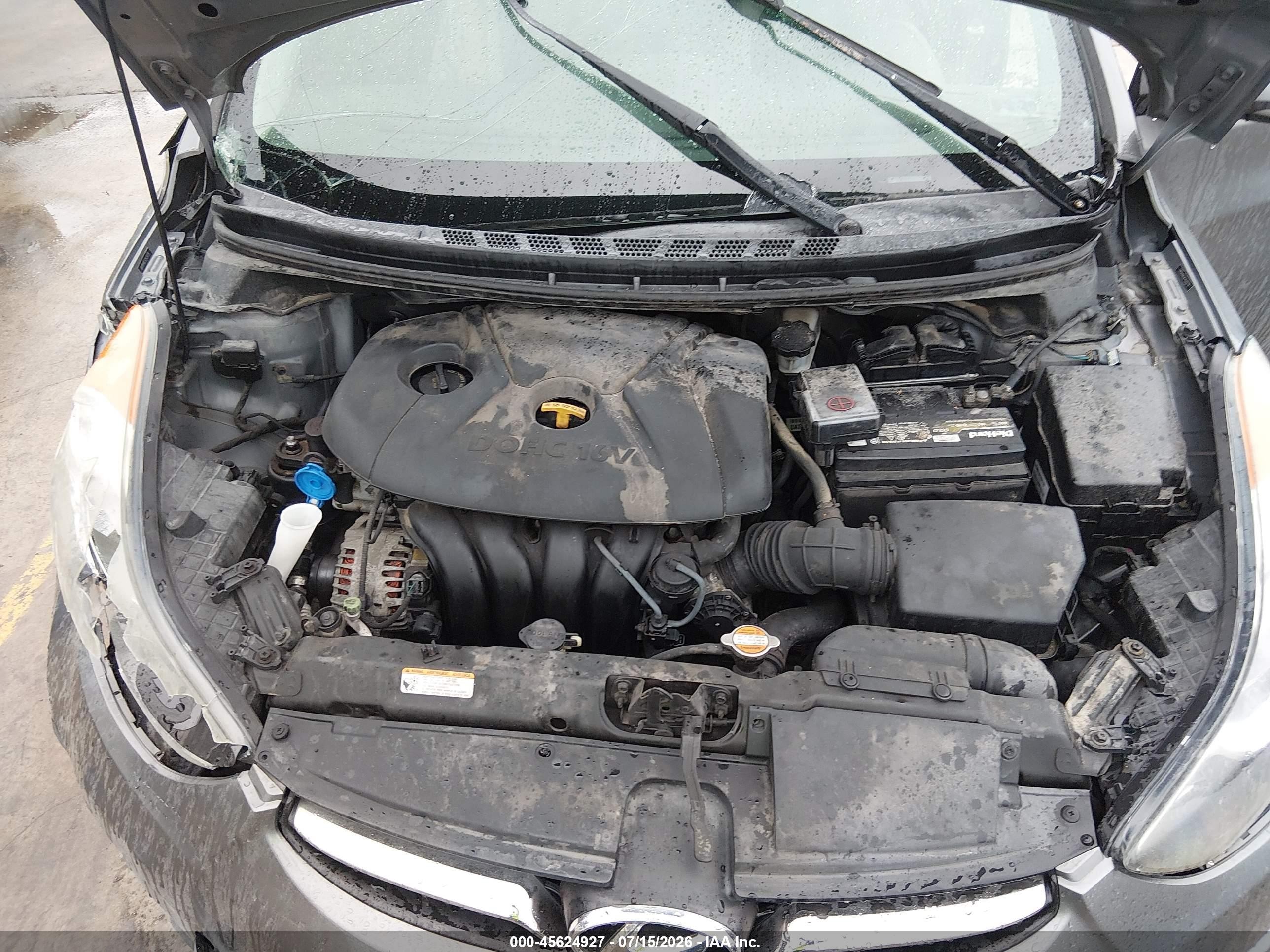 2012 Hyundai Elantra Limited Серый vin: 5NPDH4AE5CH131279