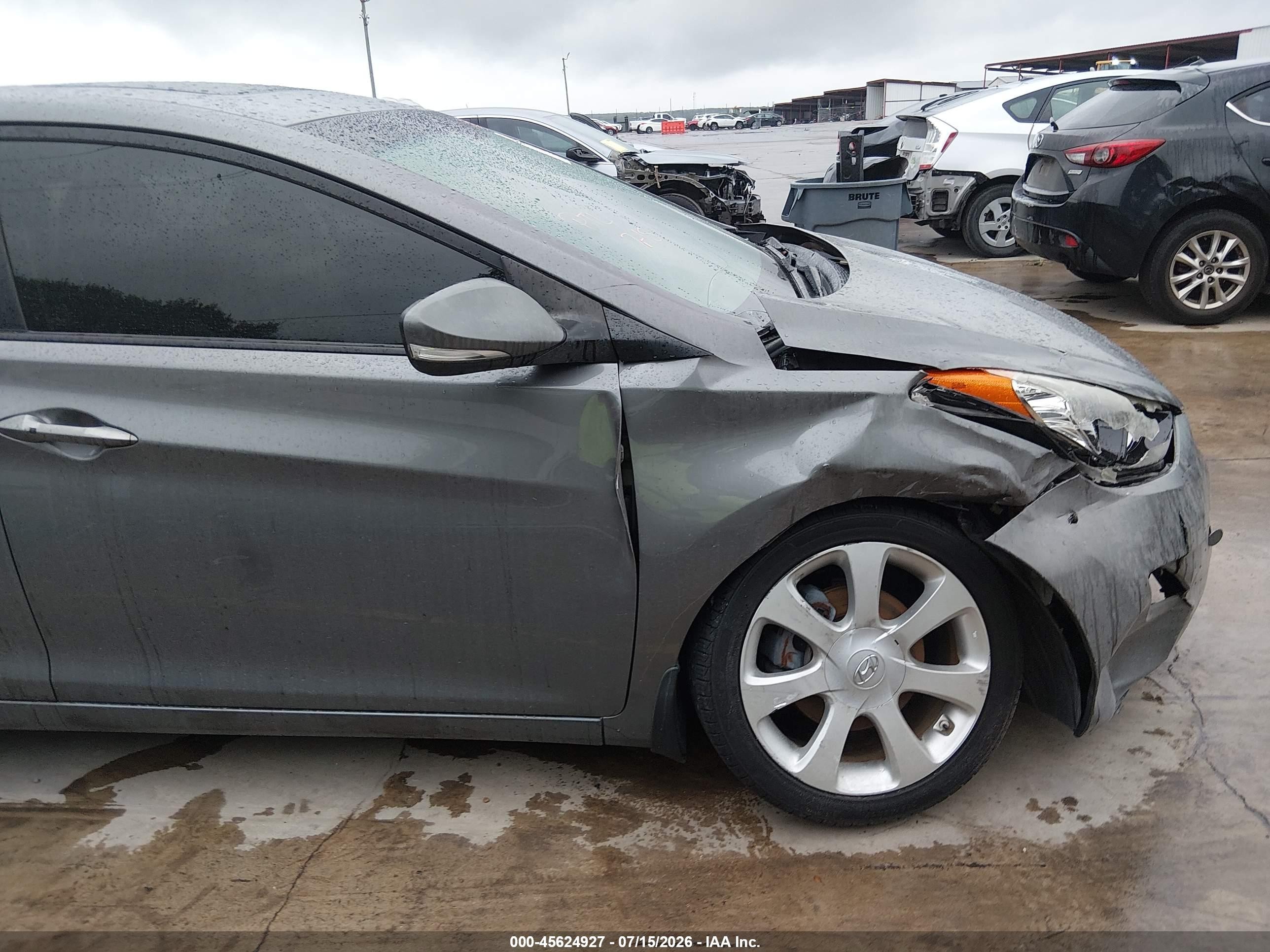 2012 Hyundai Elantra Limited Серый vin: 5NPDH4AE5CH131279