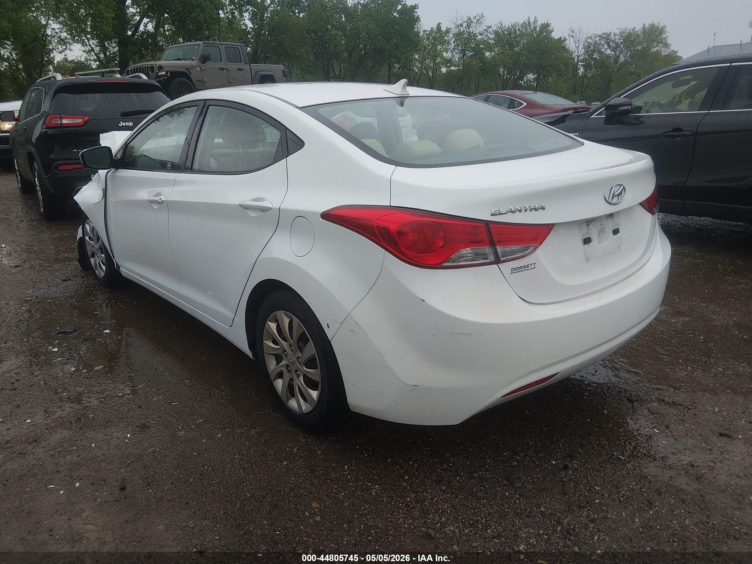 2012 Hyundai Elantra Gls White vin: 5NPDH4AE5CH140905