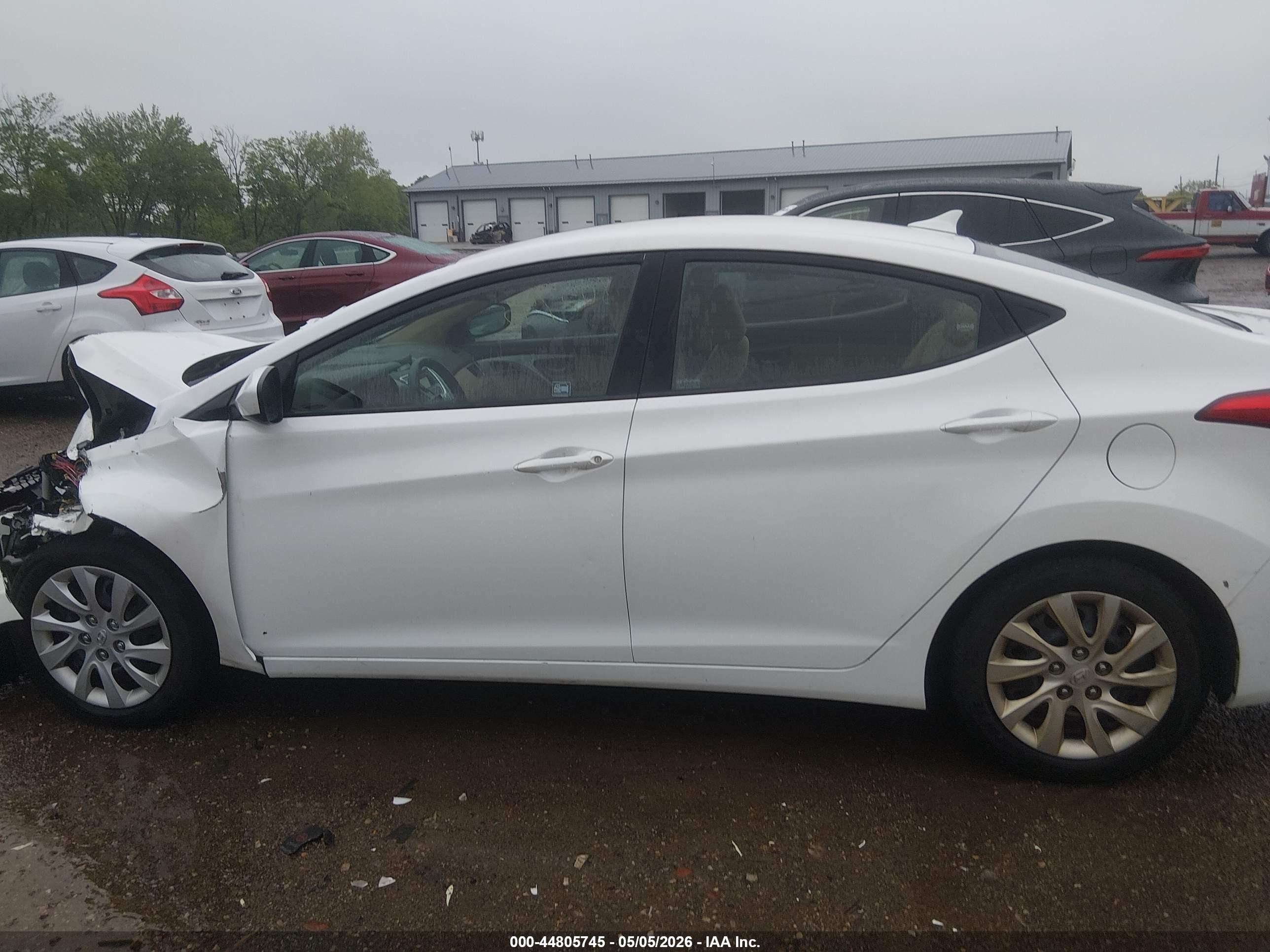 2012 Hyundai Elantra Gls White vin: 5NPDH4AE5CH140905