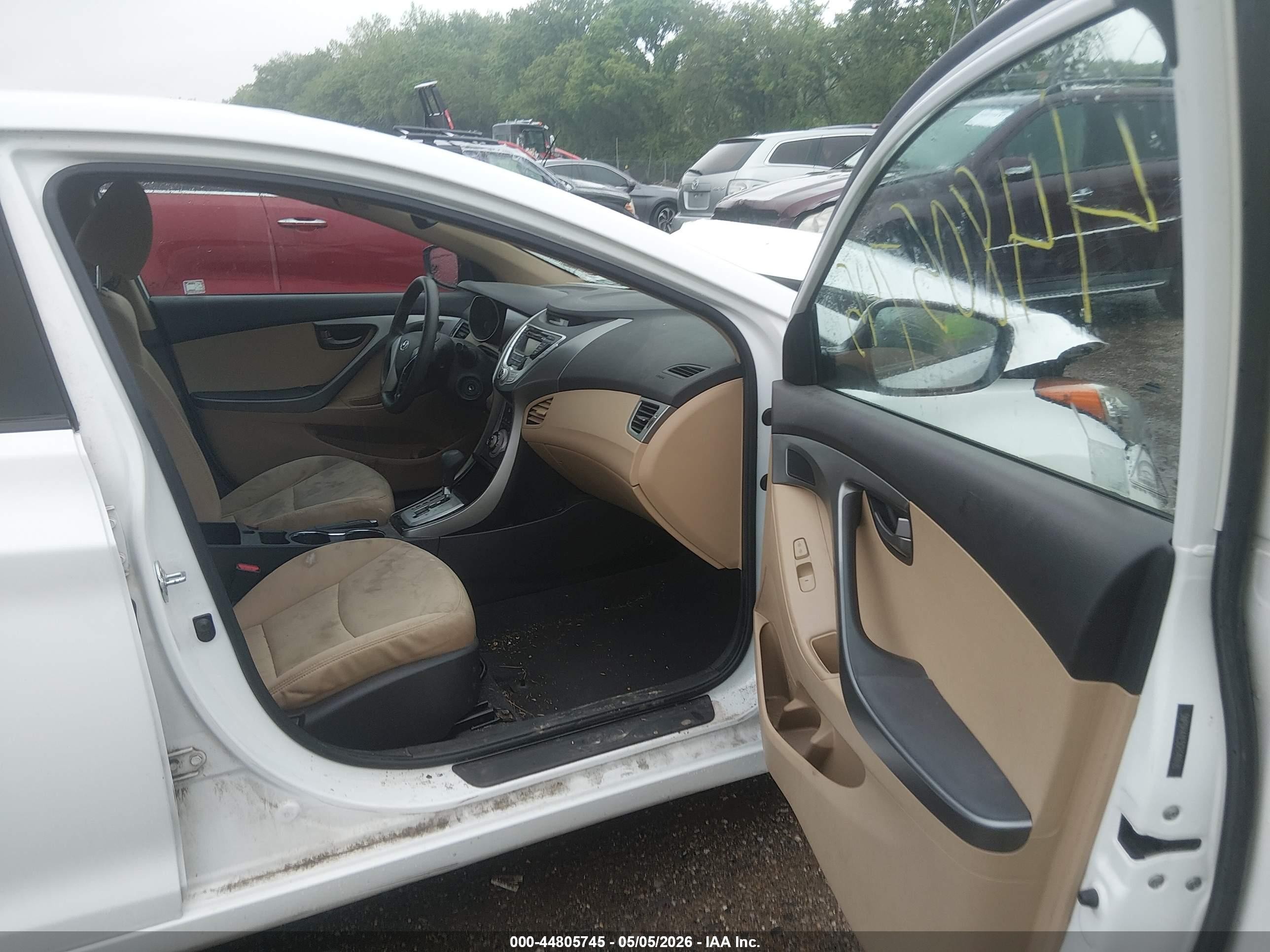 2012 Hyundai Elantra Gls White vin: 5NPDH4AE5CH140905