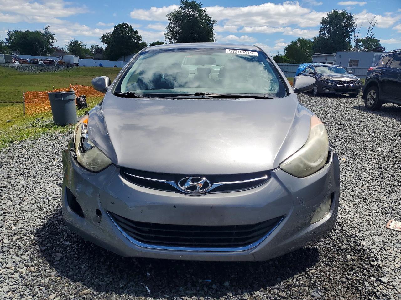 2012 Hyundai Elantra Gls Gray vin: 5NPDH4AE5CH141410