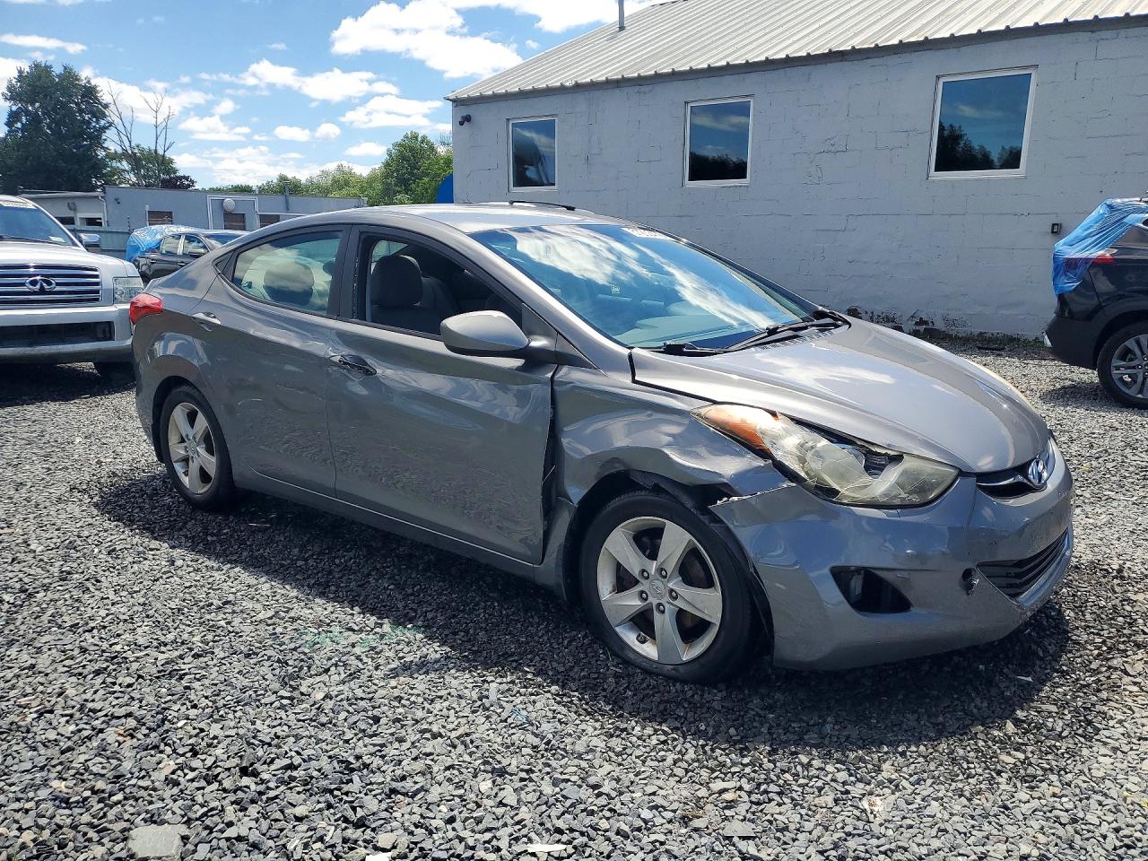 2012 Hyundai Elantra Gls Gray vin: 5NPDH4AE5CH141410