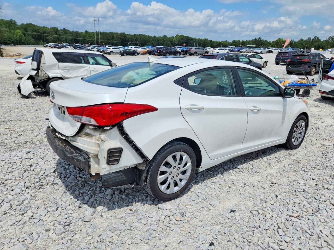 2012 Hyundai Elantra Gls White vin: 5NPDH4AE5CH142766