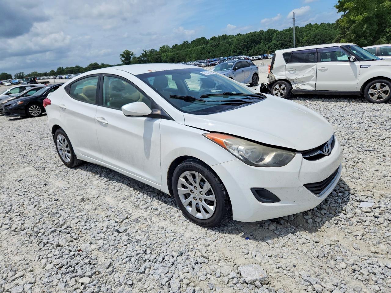 2012 Hyundai Elantra Gls White vin: 5NPDH4AE5CH142766