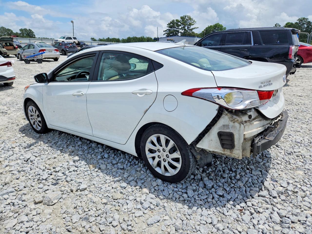2012 Hyundai Elantra Gls White vin: 5NPDH4AE5CH142766