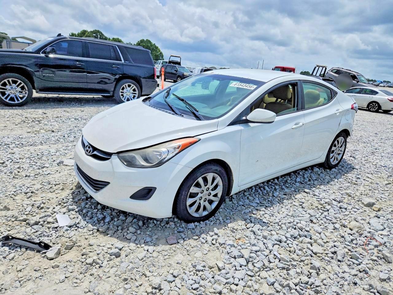 2012 Hyundai Elantra Gls White vin: 5NPDH4AE5CH142766