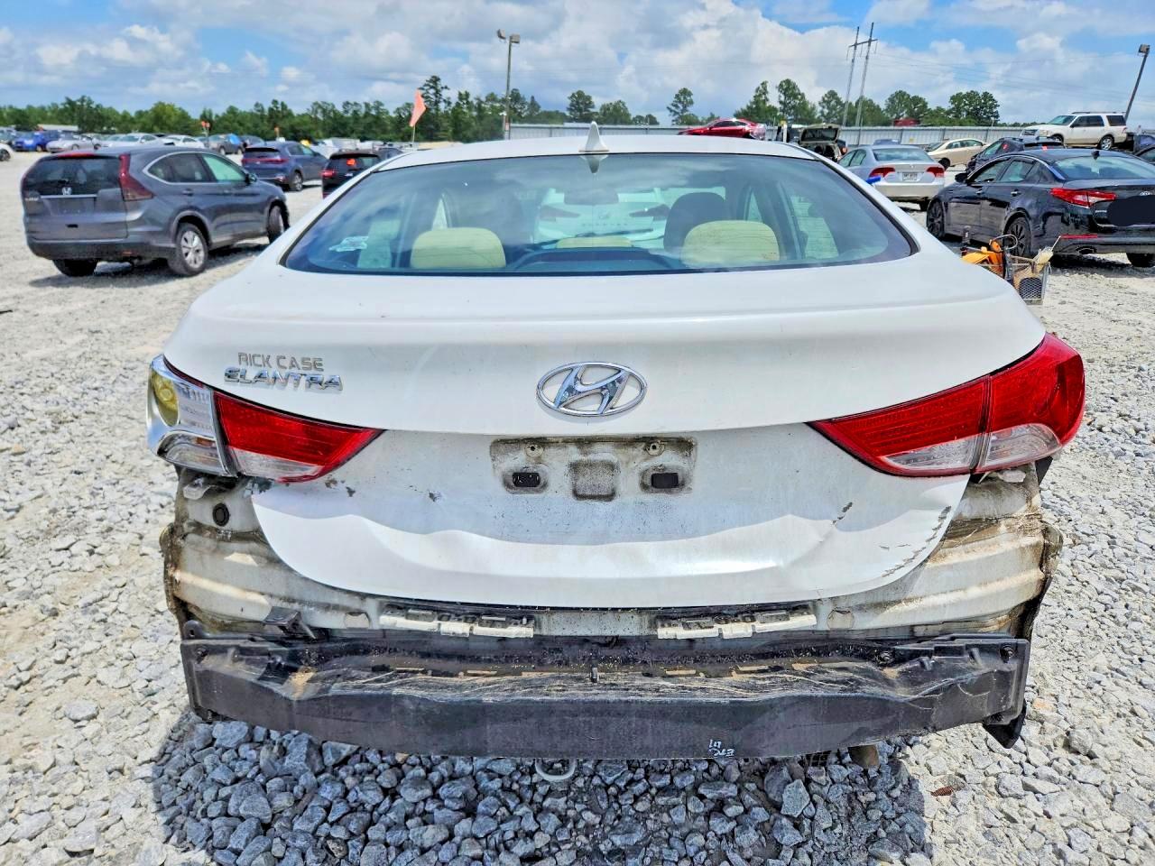 2012 Hyundai Elantra Gls White vin: 5NPDH4AE5CH142766