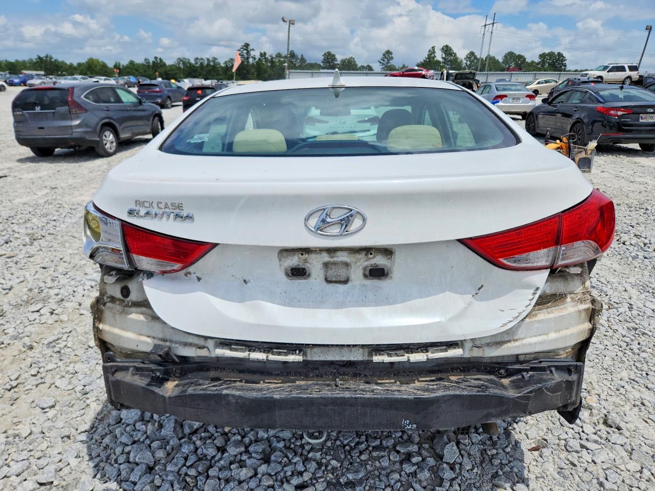 2012 Hyundai Elantra Gls White vin: 5NPDH4AE5CH142766