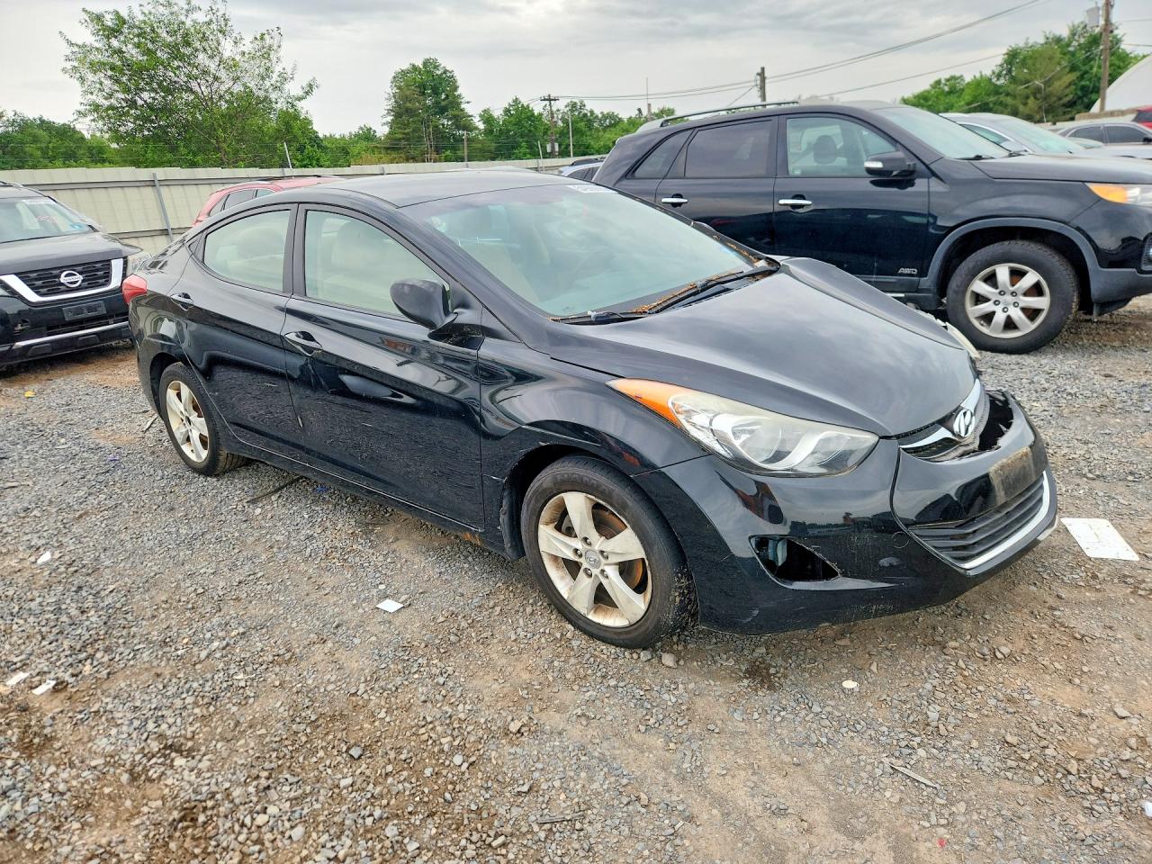 2012 Hyundai Elantra Gls Black vin: 5NPDH4AE5CH147093