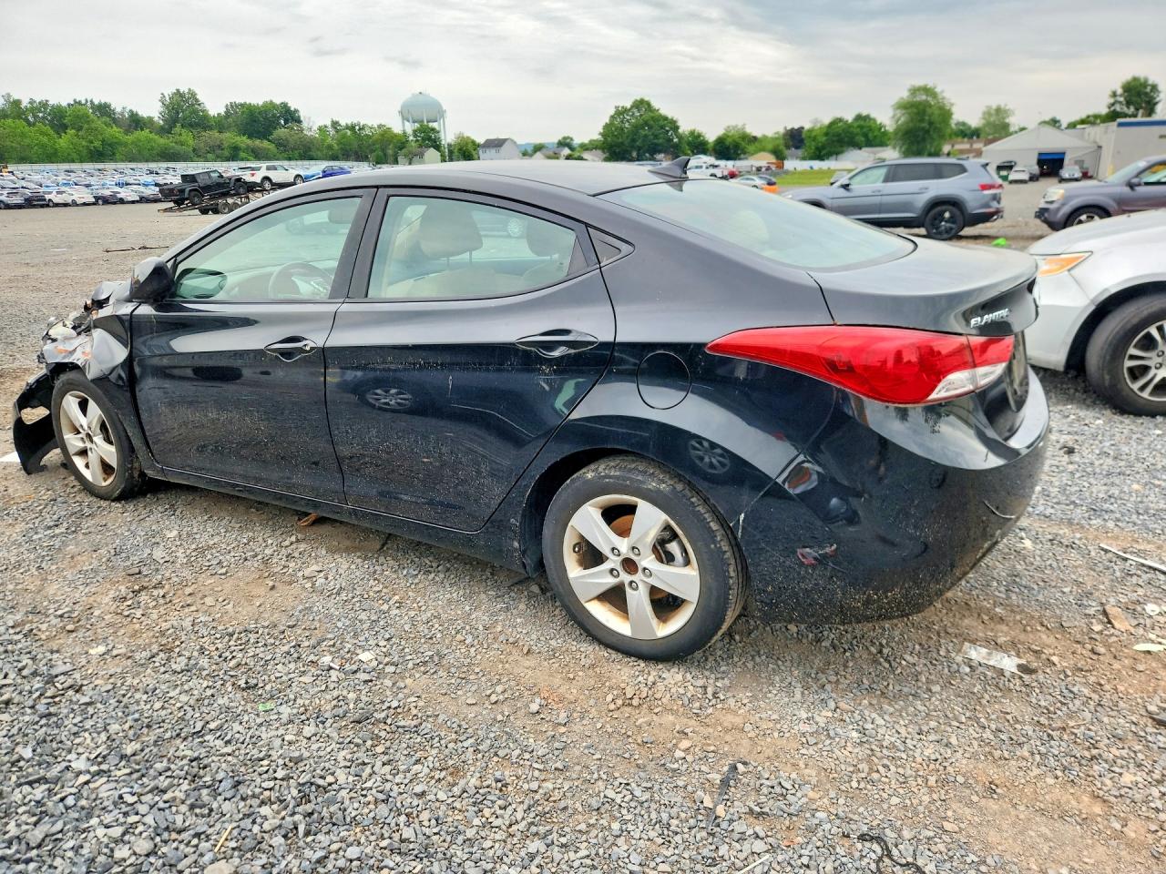 2012 Hyundai Elantra Gls Black vin: 5NPDH4AE5CH147093