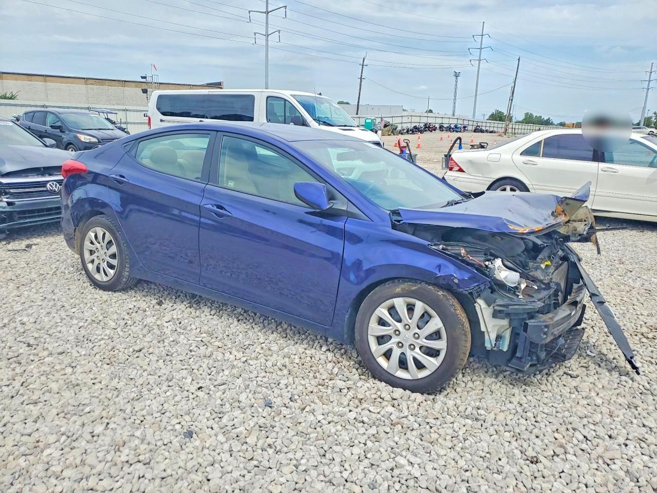 2013 Hyundai Elantra Gls Blue vin: 5NPDH4AE5DH152294