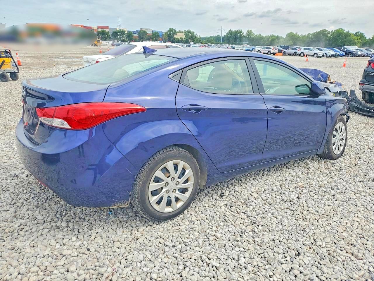 2013 Hyundai Elantra Gls Blue vin: 5NPDH4AE5DH152294
