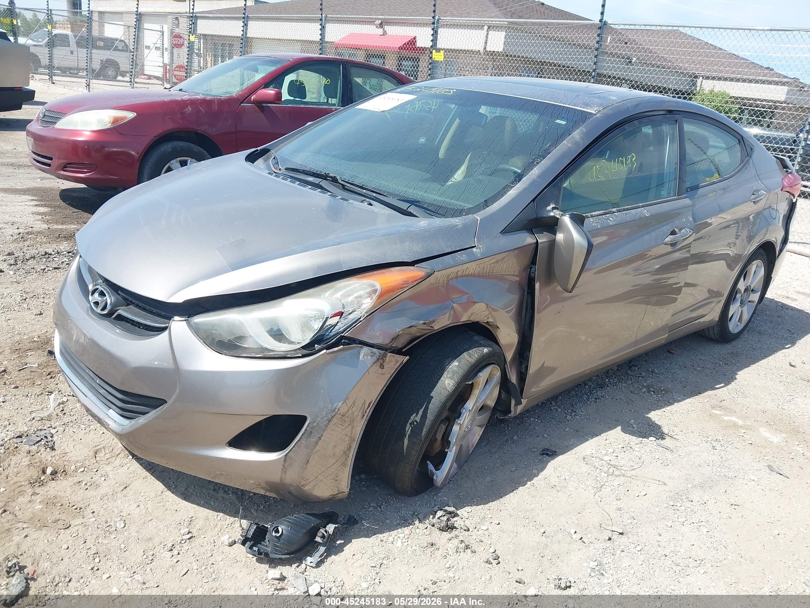 2013 Hyundai Elantra Limited Gray vin: 5NPDH4AE5DH180600