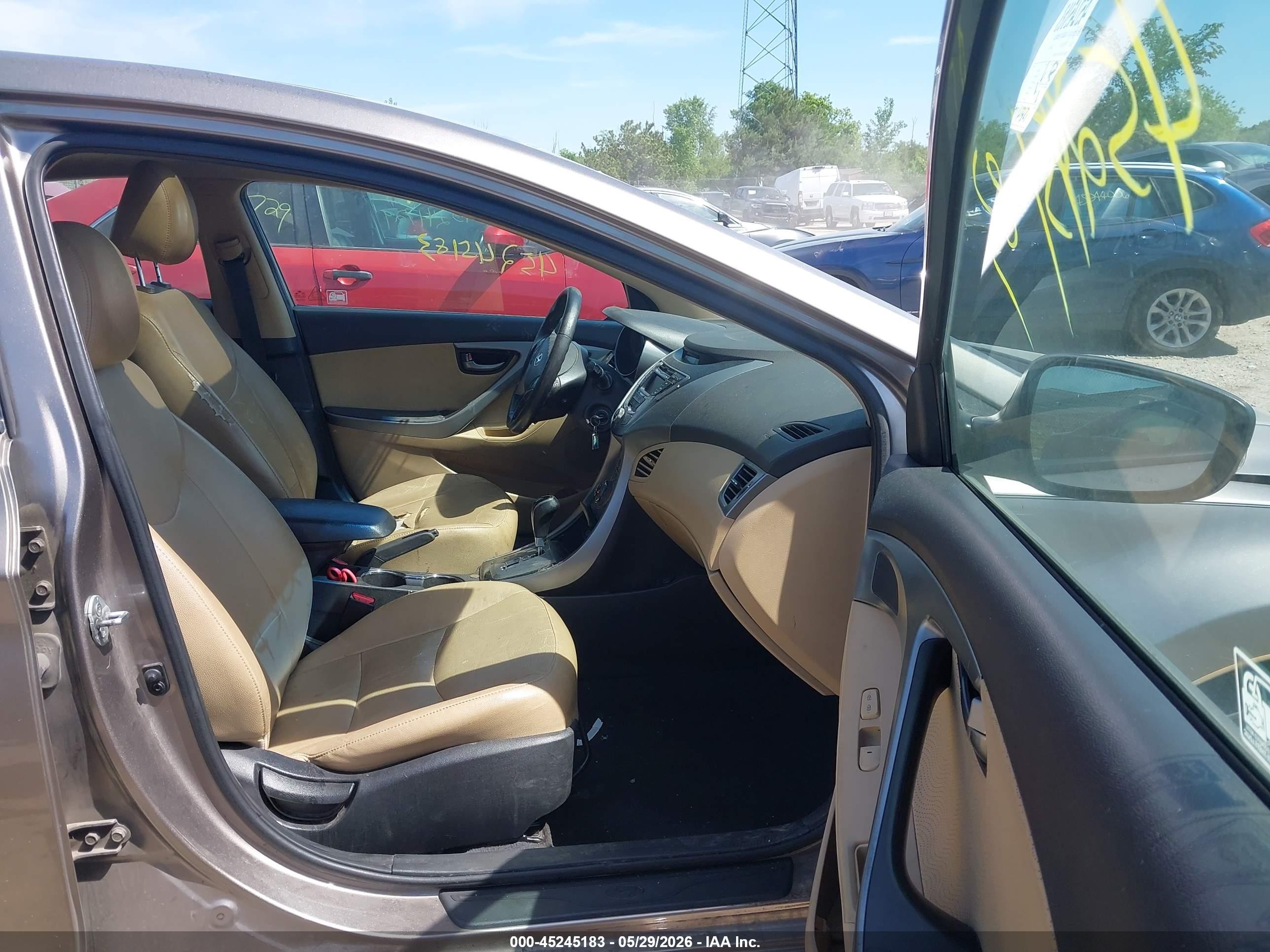 2013 Hyundai Elantra Limited Gray vin: 5NPDH4AE5DH180600